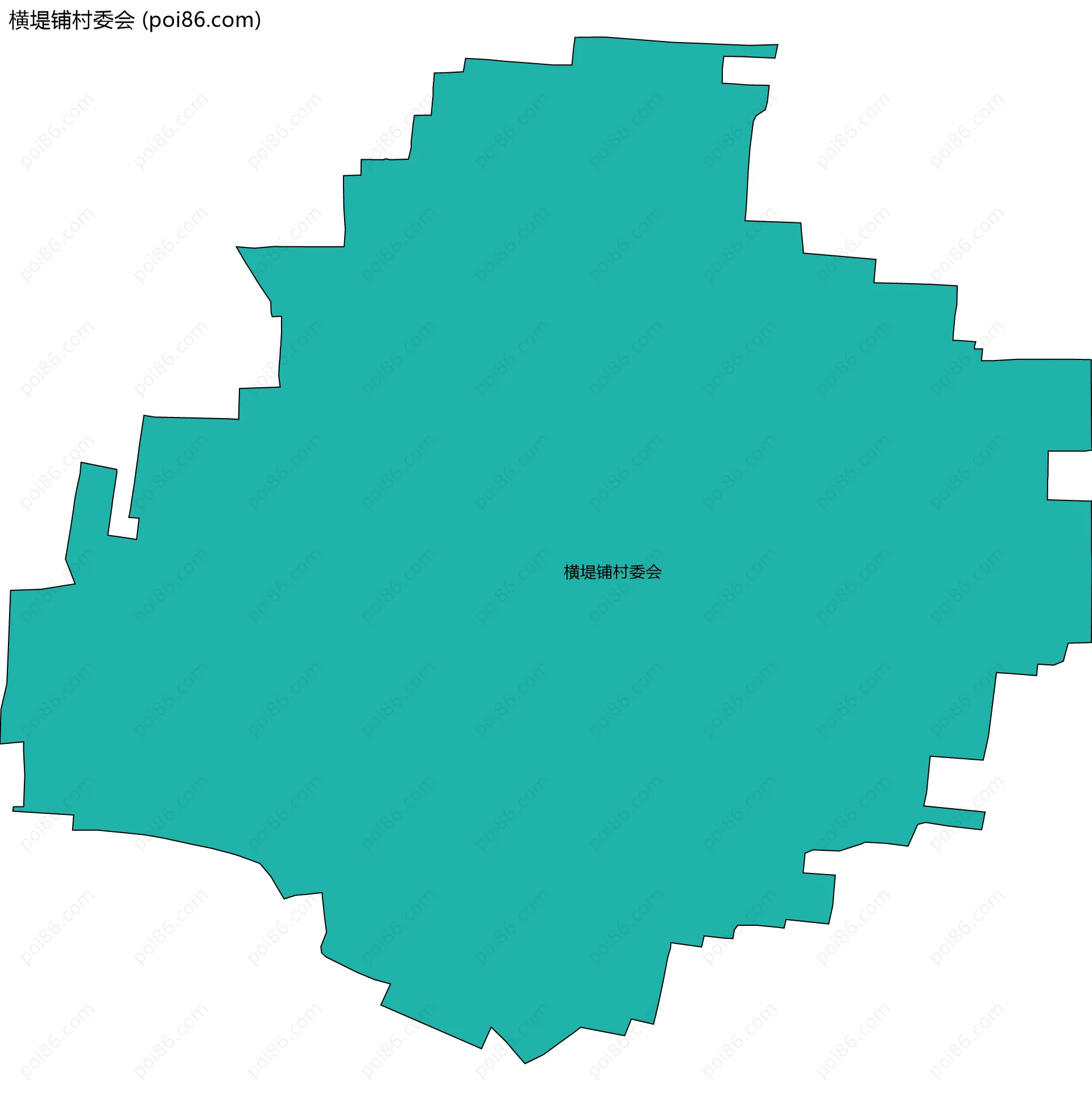 横堤铺村委会边界地图