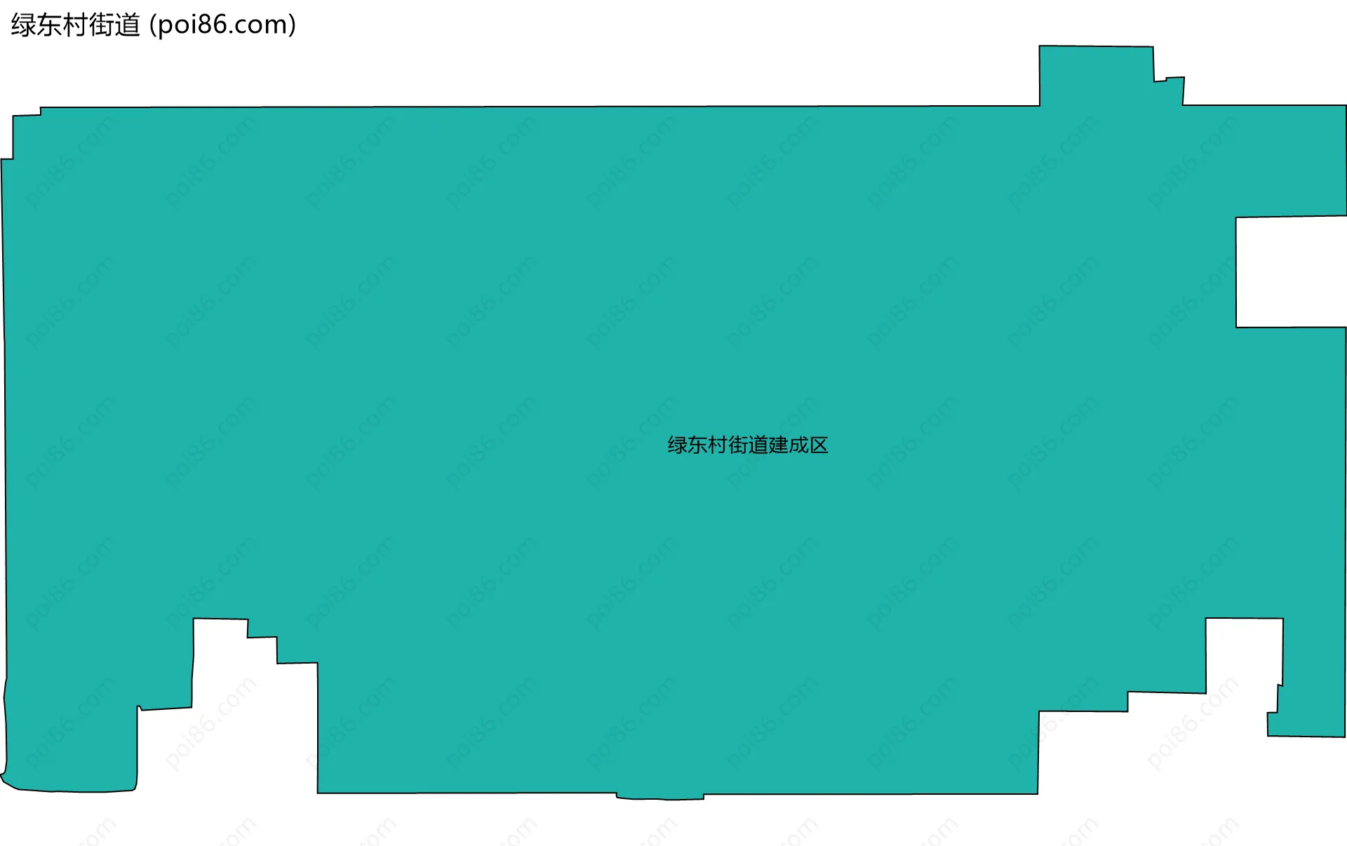绿东村街道边界地图(五级行政区划)