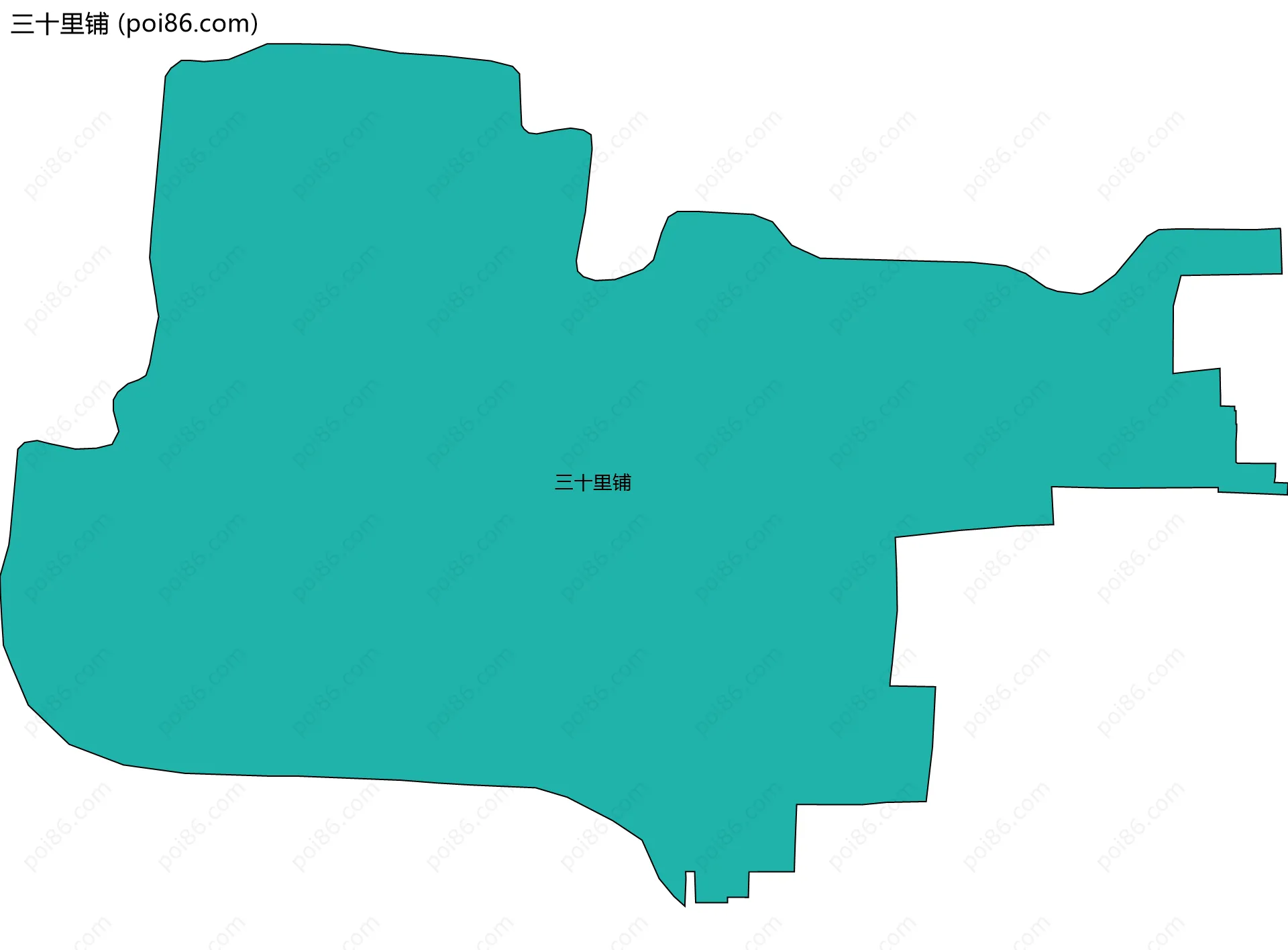三十里铺边界地图