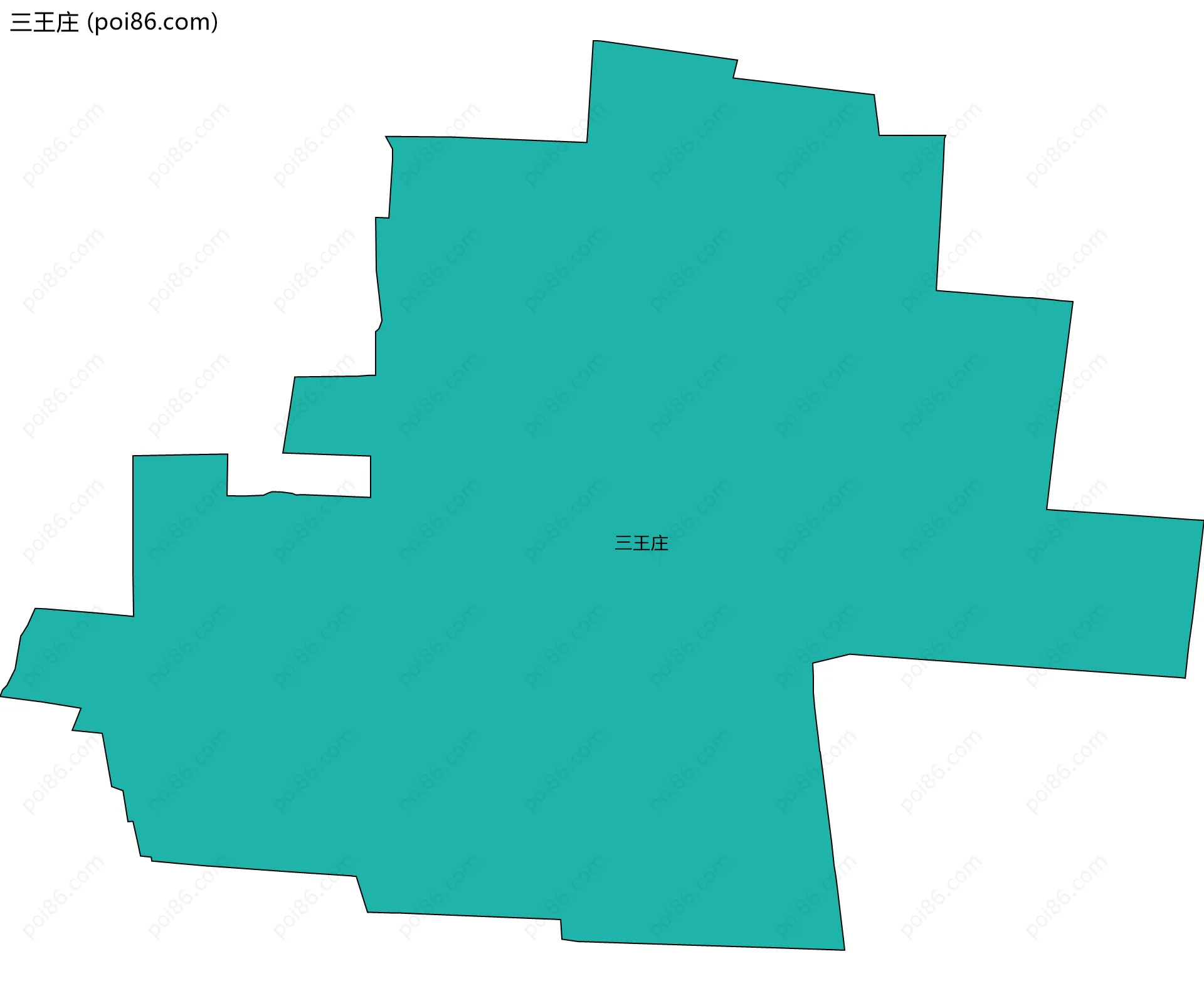 三王庄边界地图