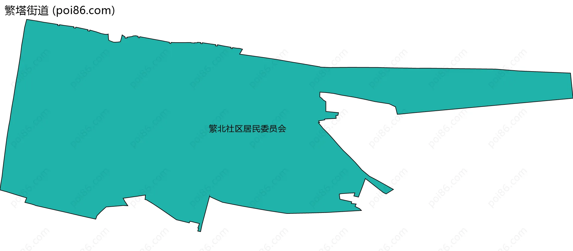 繁塔街道边界地图(五级行政区划)