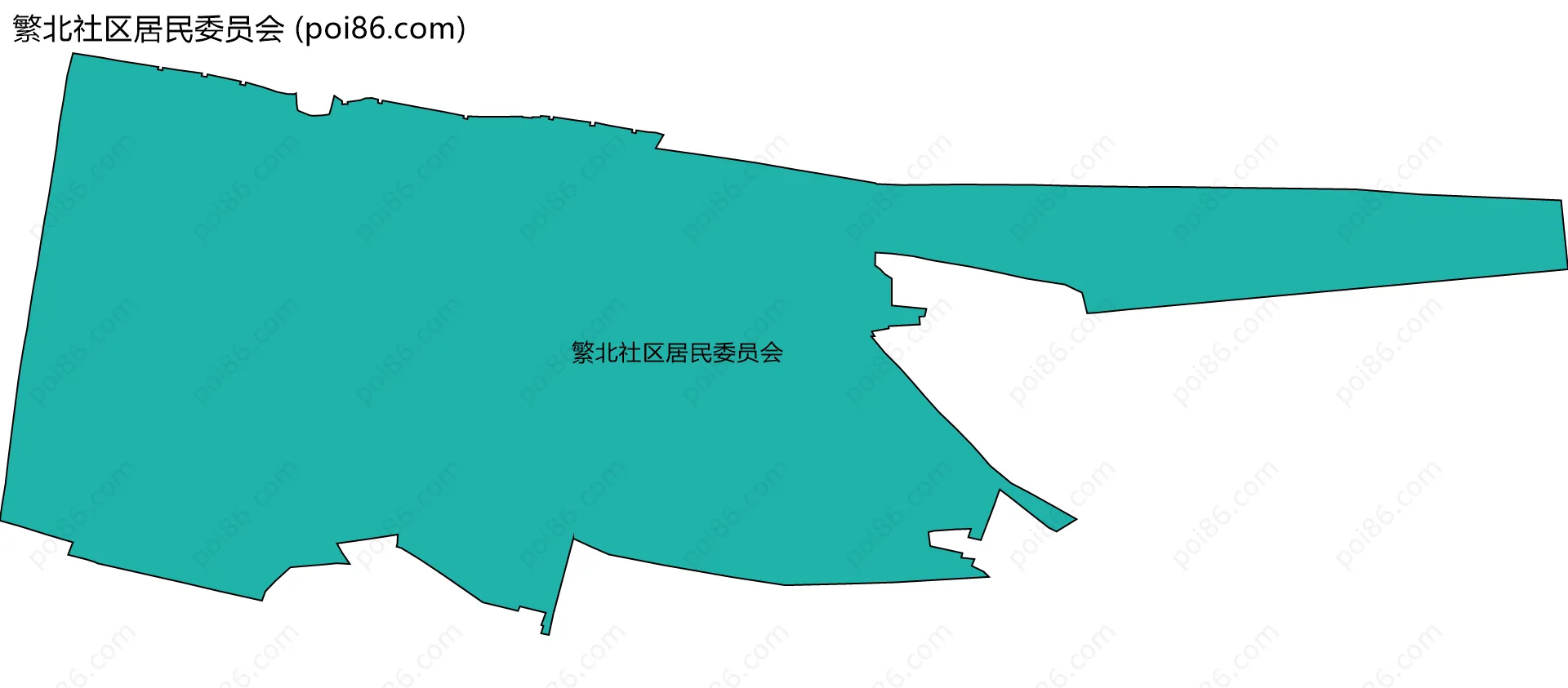 繁北社区居民委员会边界地图