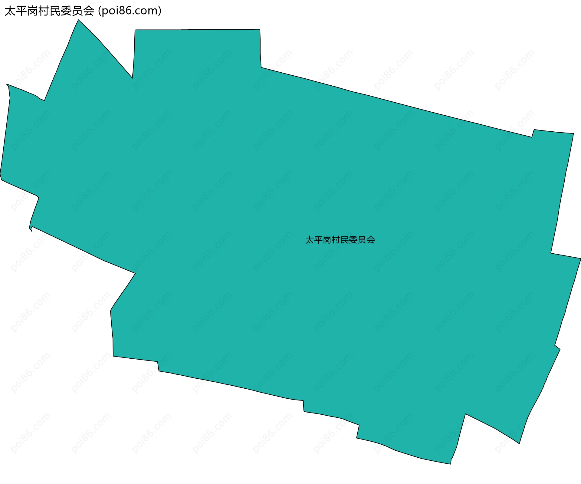太平岗村民委员会边界地图