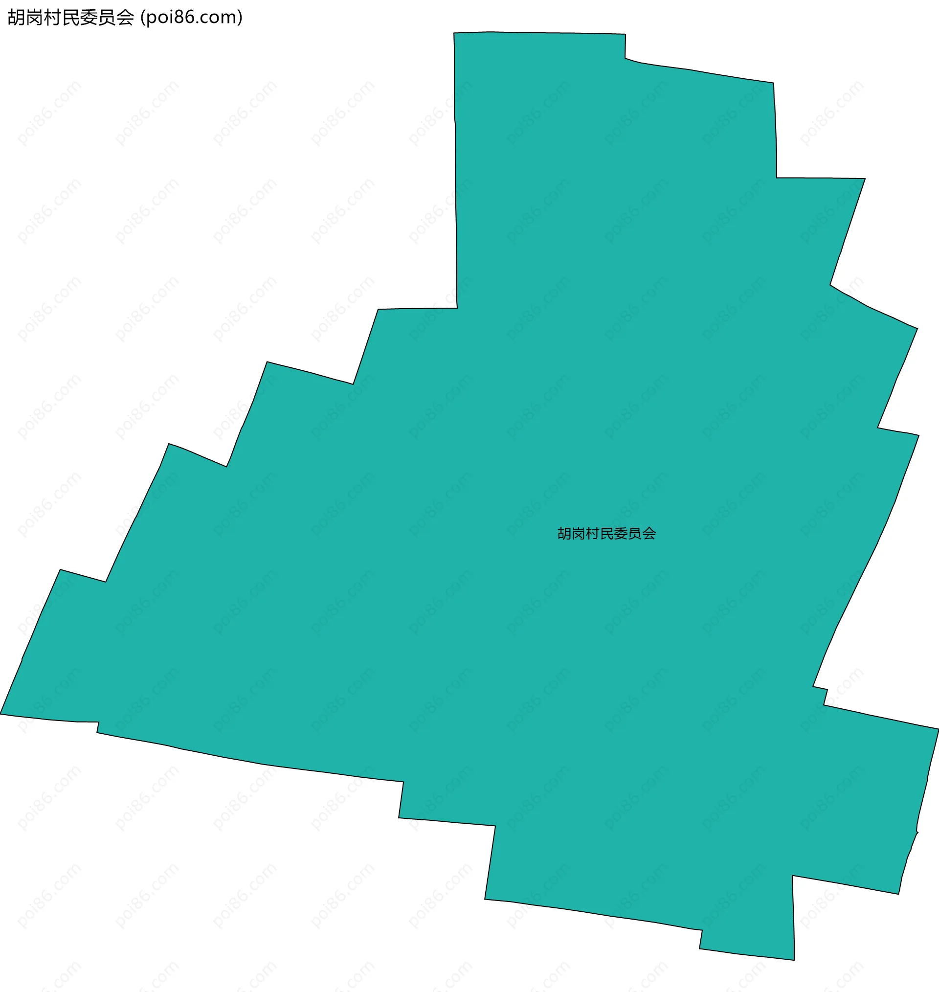 胡岗村民委员会边界地图