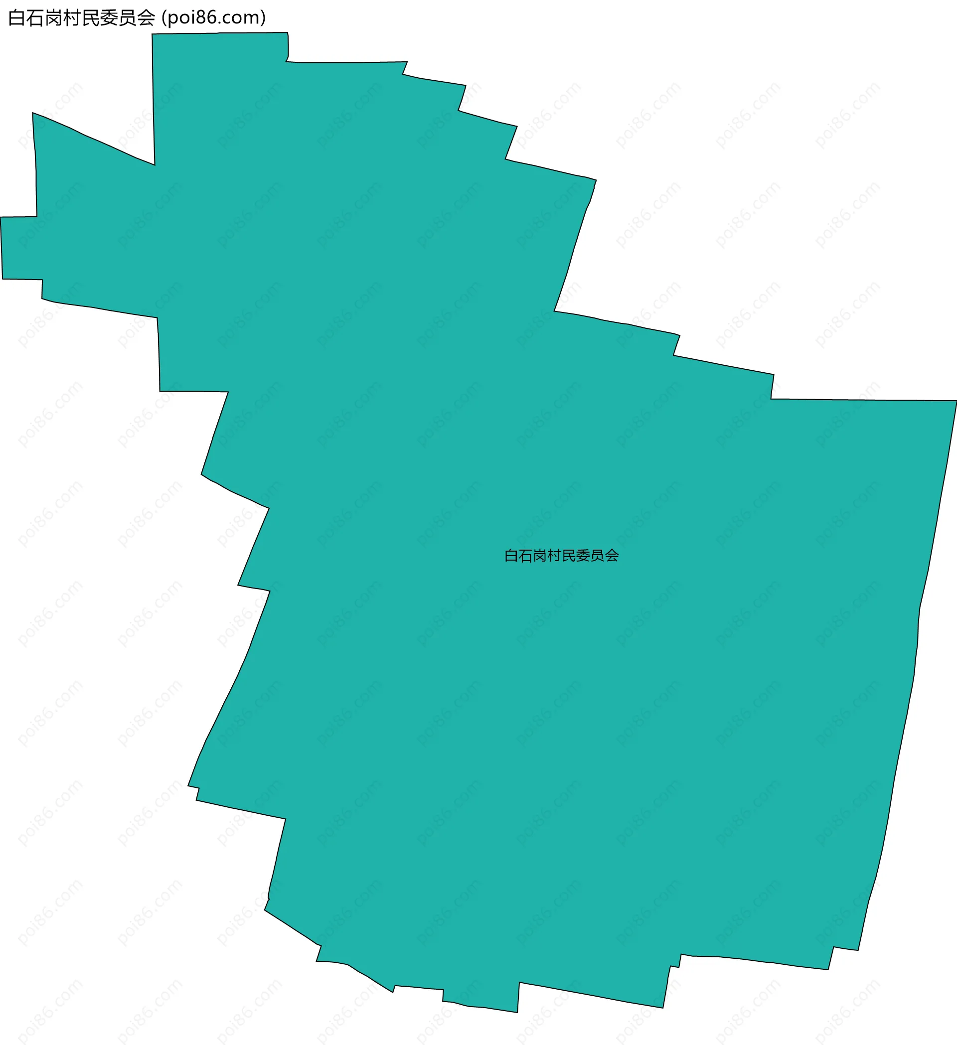 白石岗村民委员会边界地图