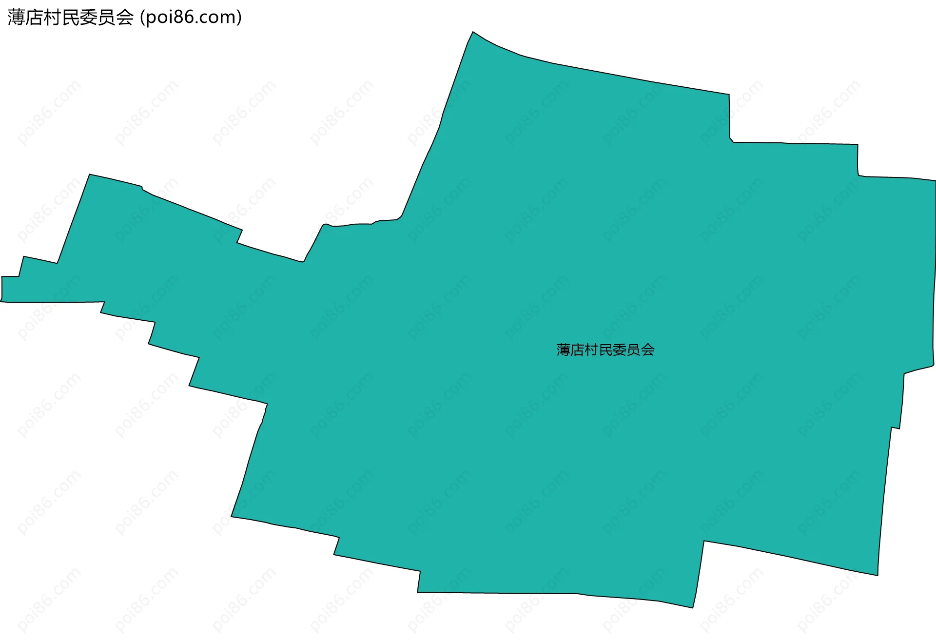 薄店村民委员会边界地图