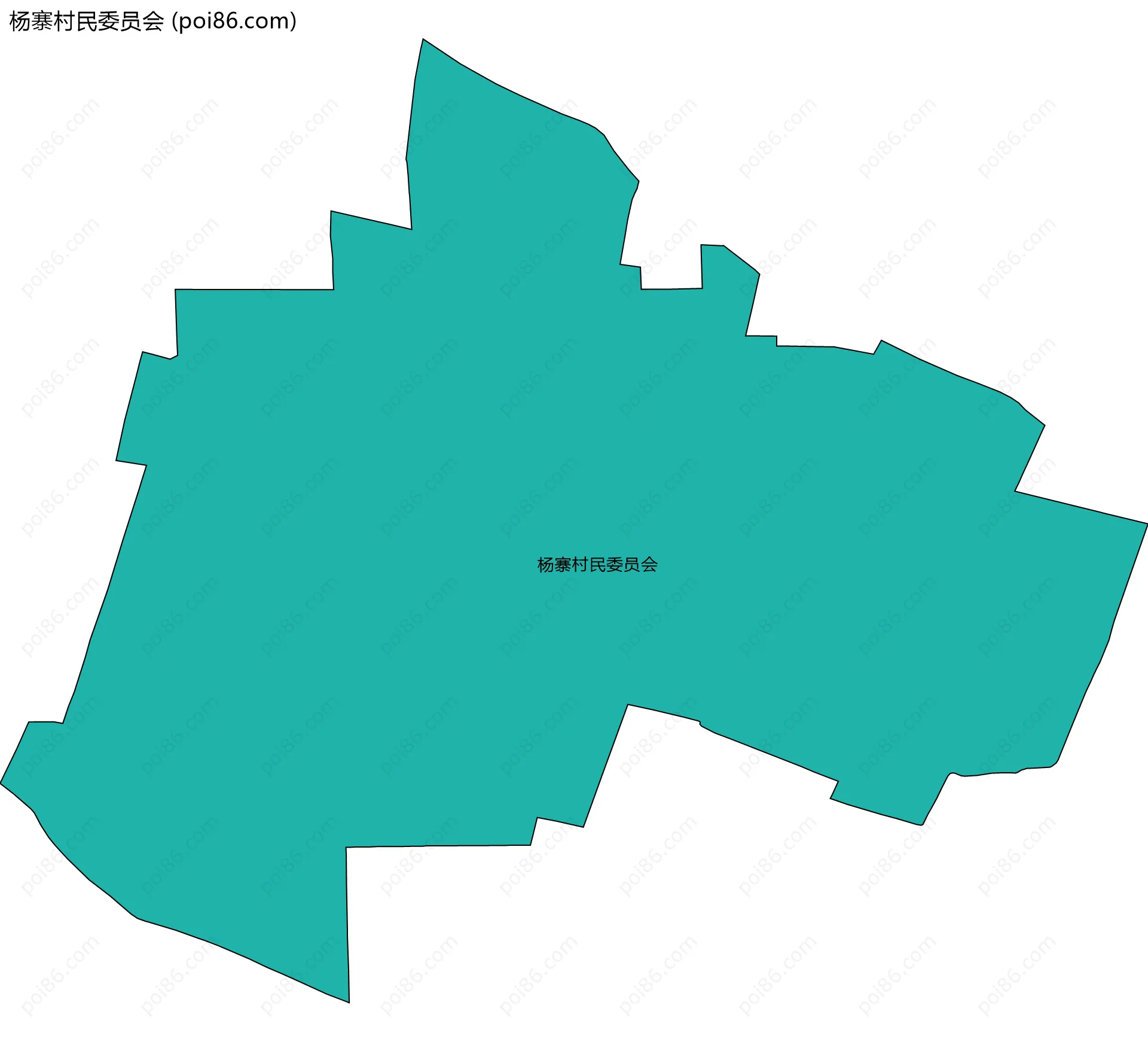 杨寨村民委员会边界地图