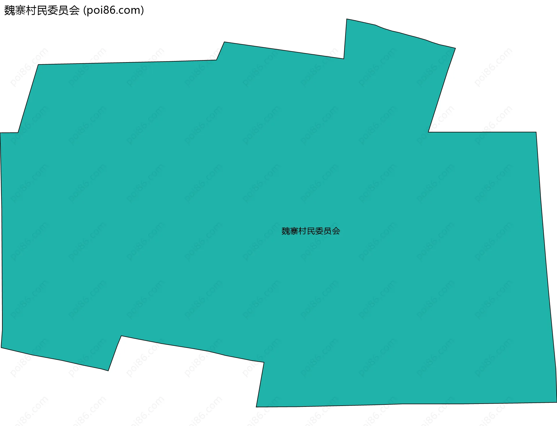 魏寨村民委员会边界地图