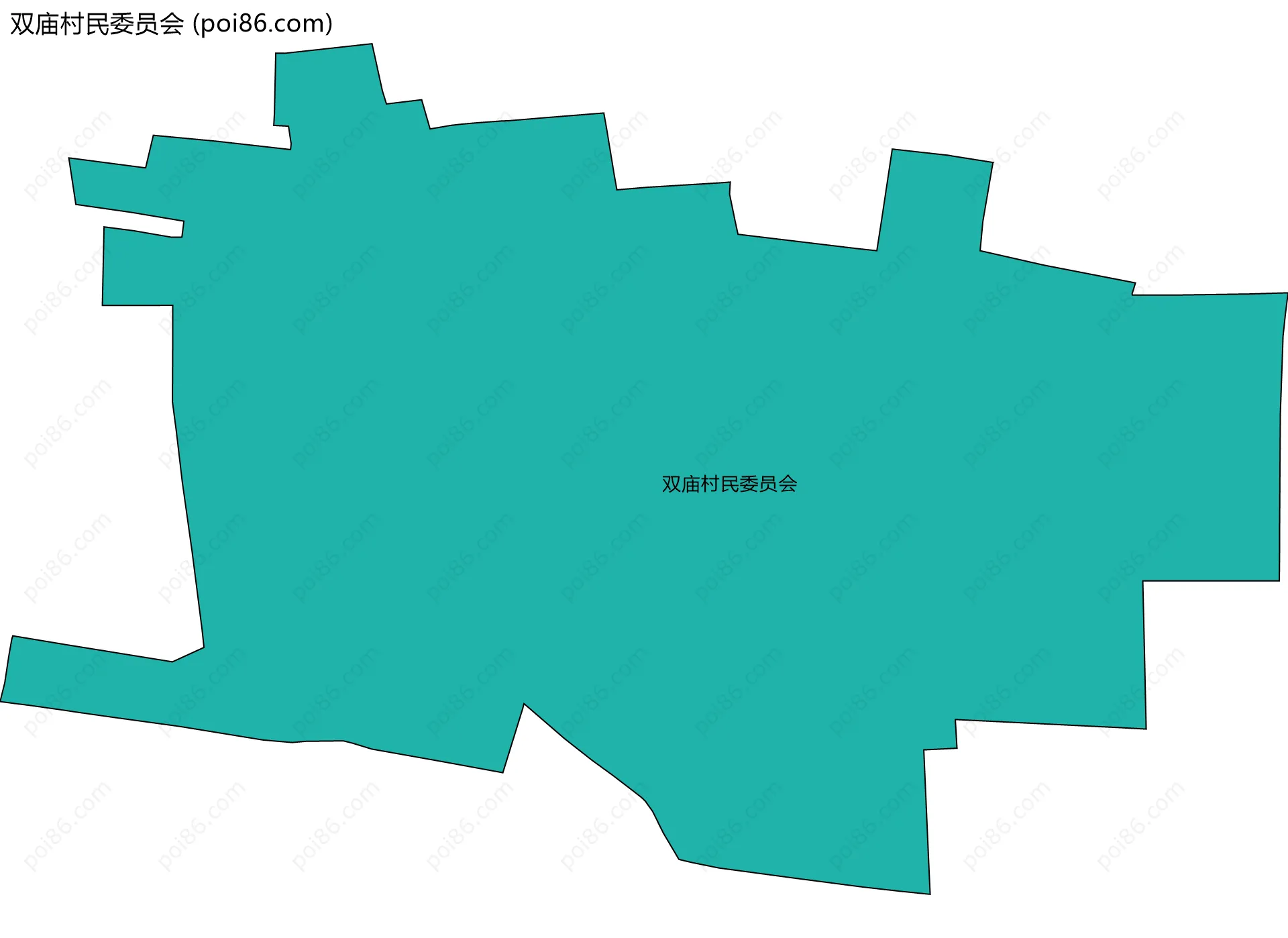 双庙村民委员会边界地图