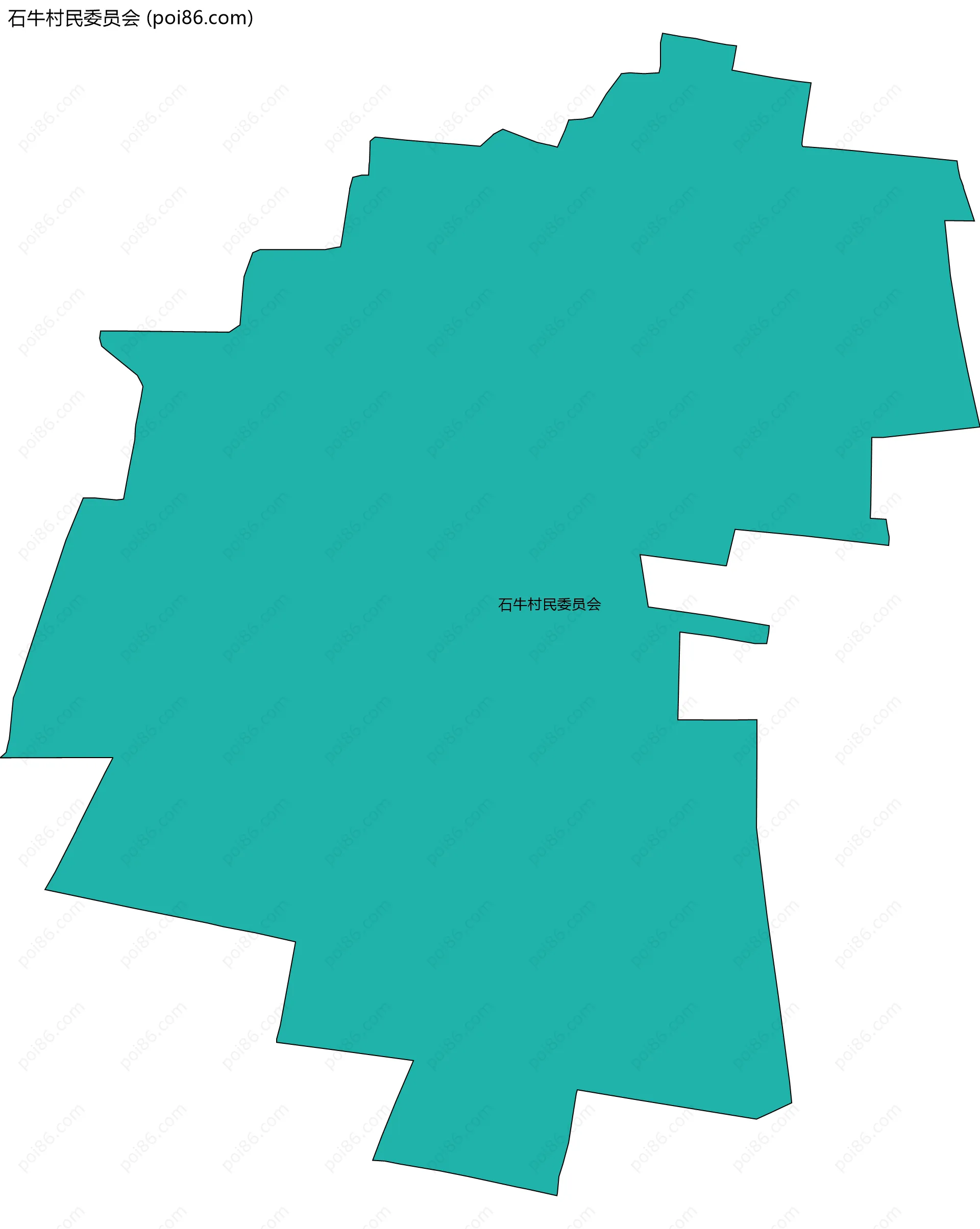 石牛村民委员会边界地图
