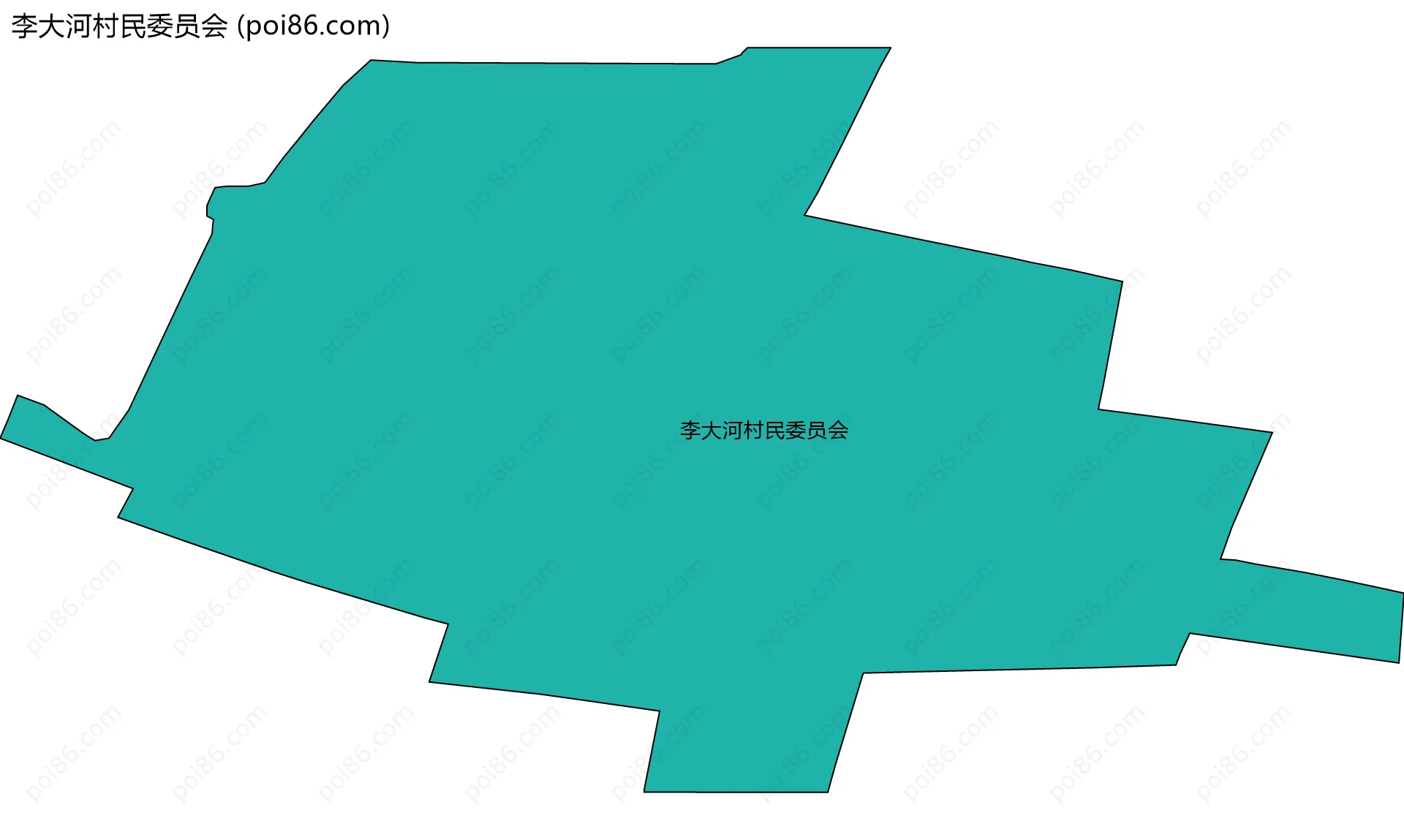李大河村民委员会边界地图