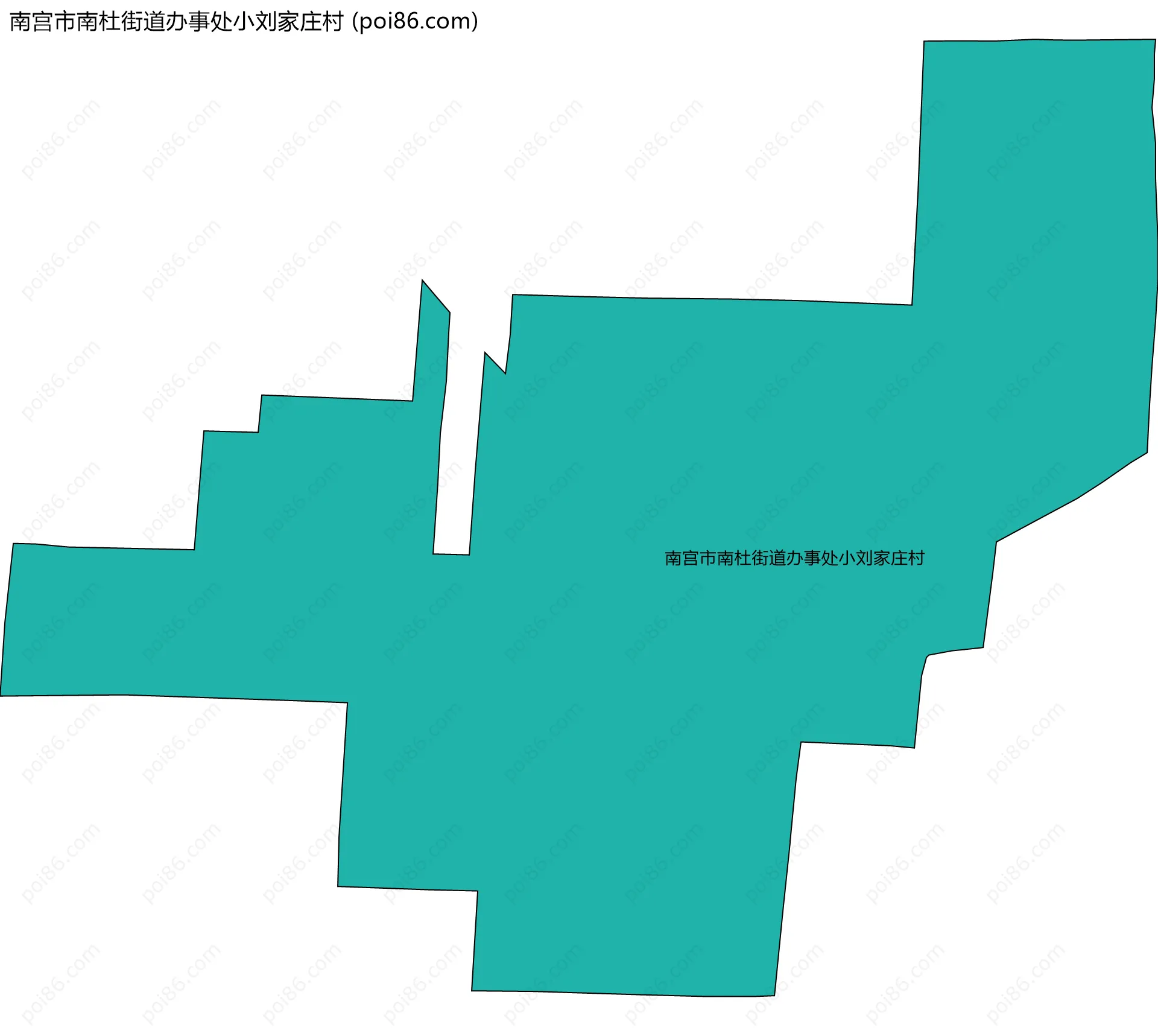 南宫市南杜街道办事处小刘家庄村边界地图