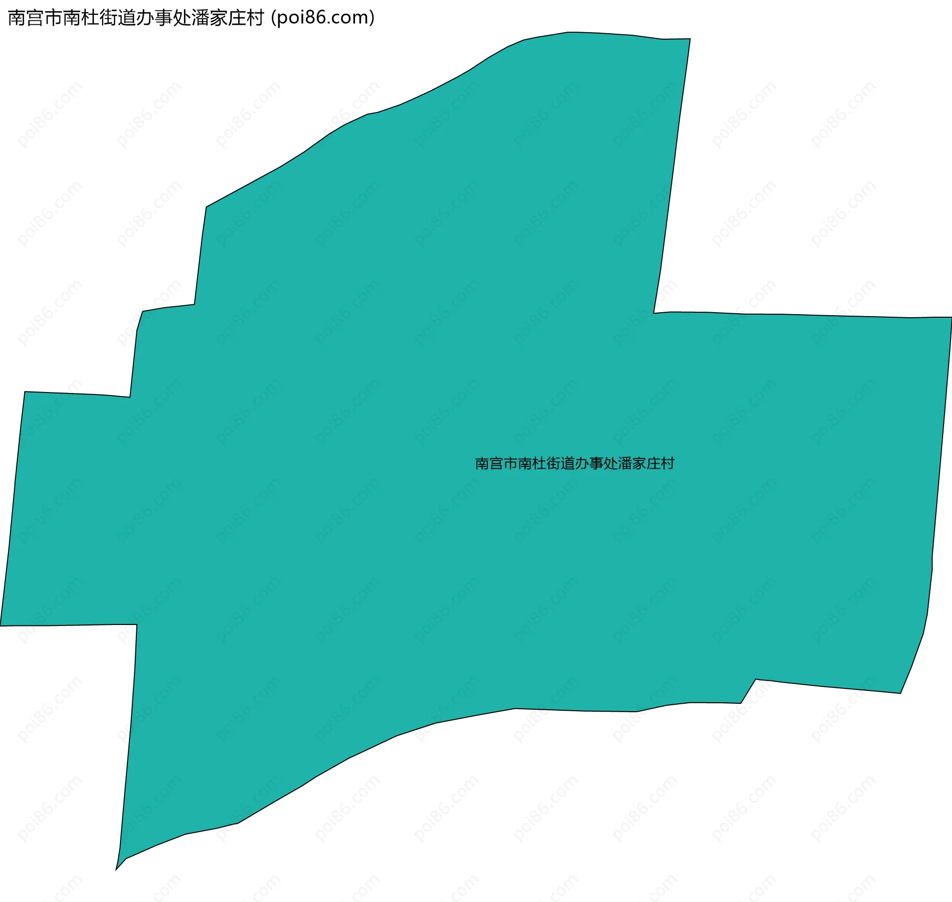 南宫市南杜街道办事处潘家庄村边界地图
