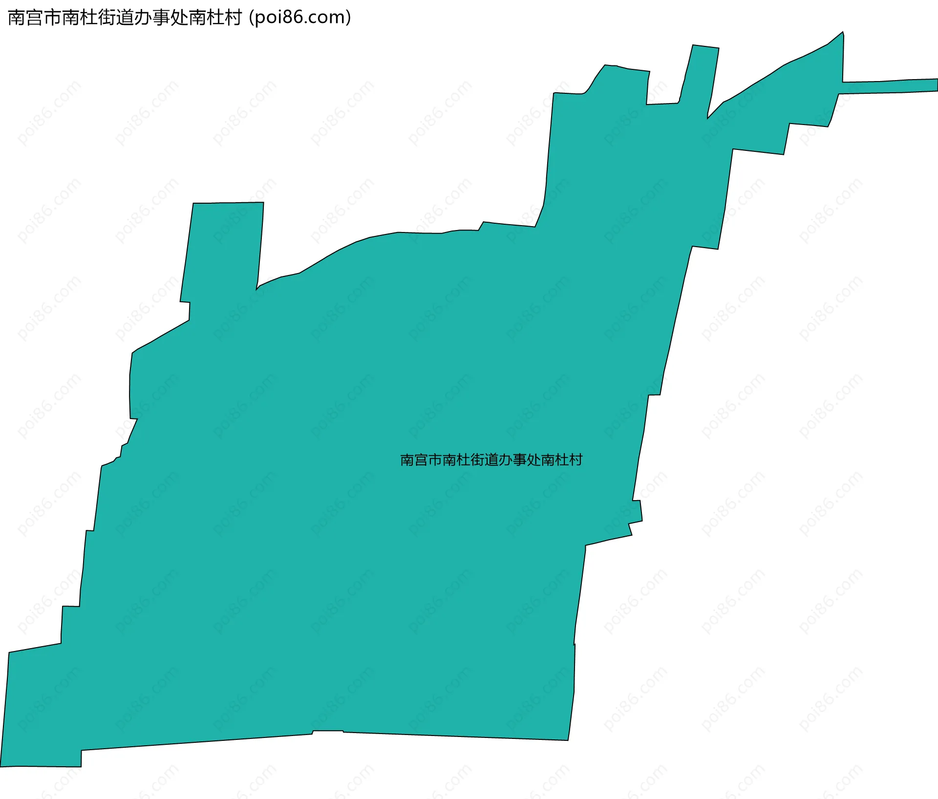 南宫市南杜街道办事处南杜村边界地图