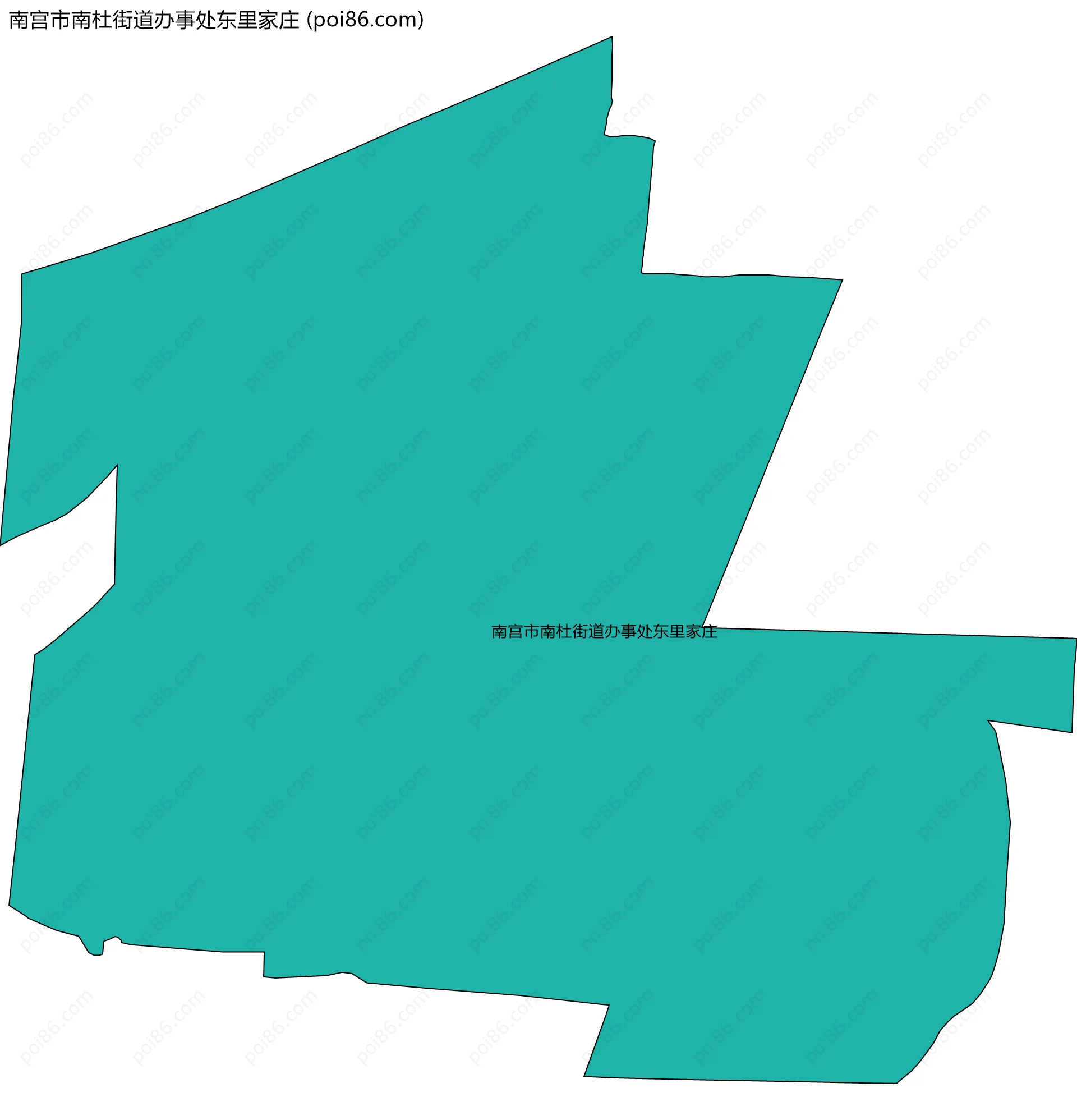 南宫市南杜街道办事处东里家庄边界地图