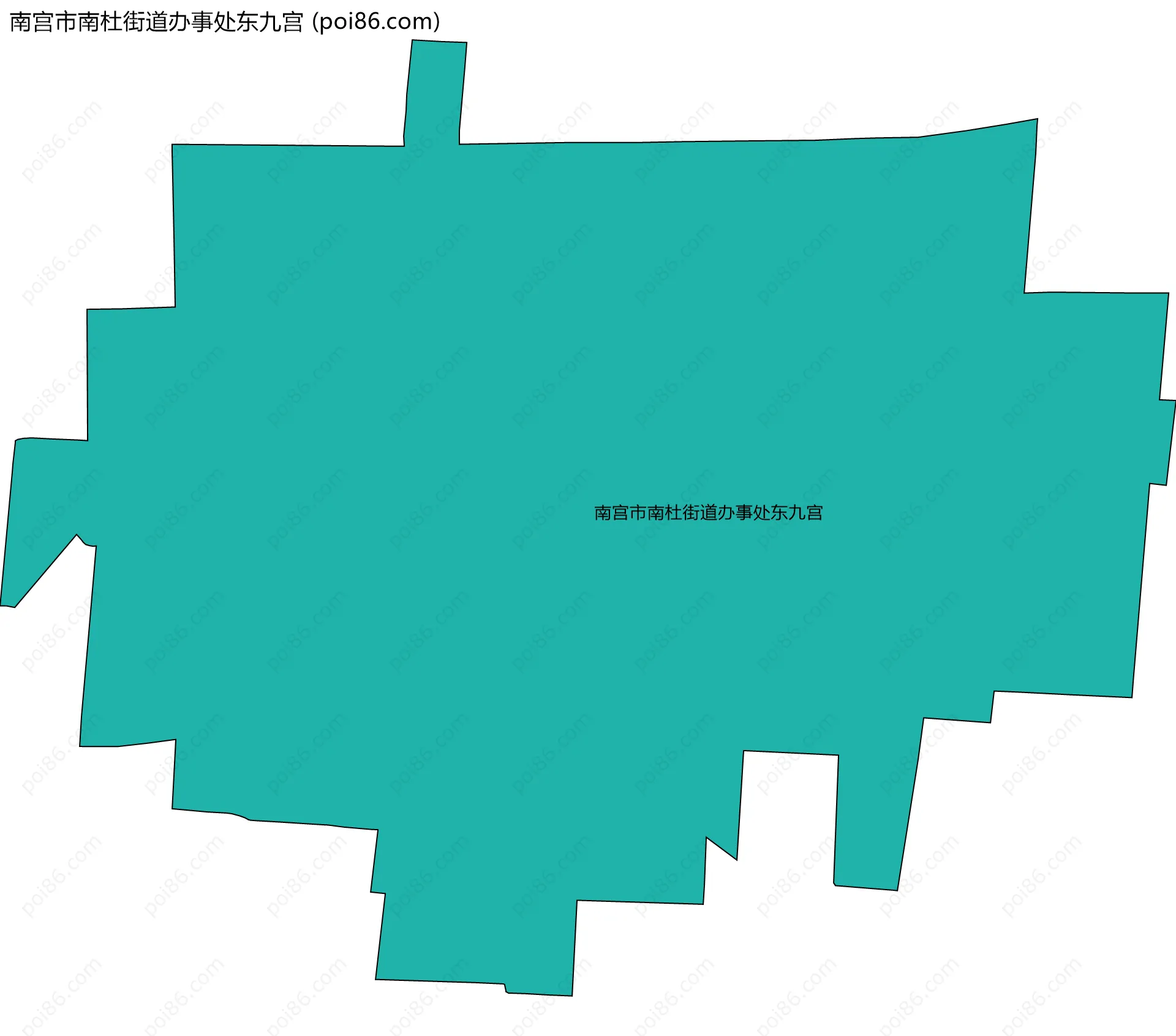 南宫市南杜街道办事处东九宫边界地图
