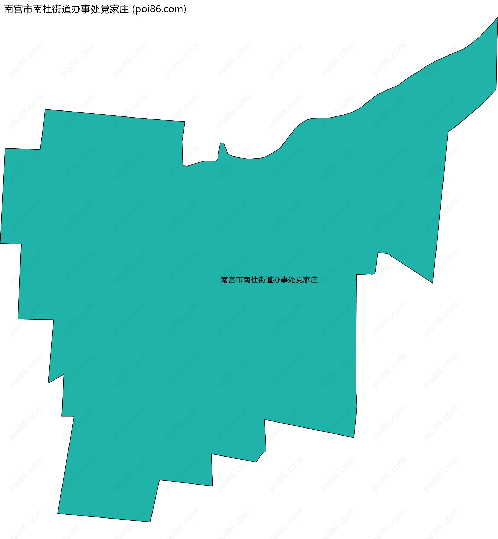 南宫市南杜街道办事处党家庄边界地图