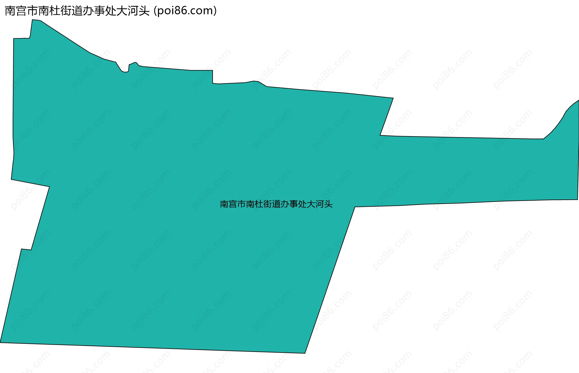 南宫市南杜街道办事处大河头边界地图