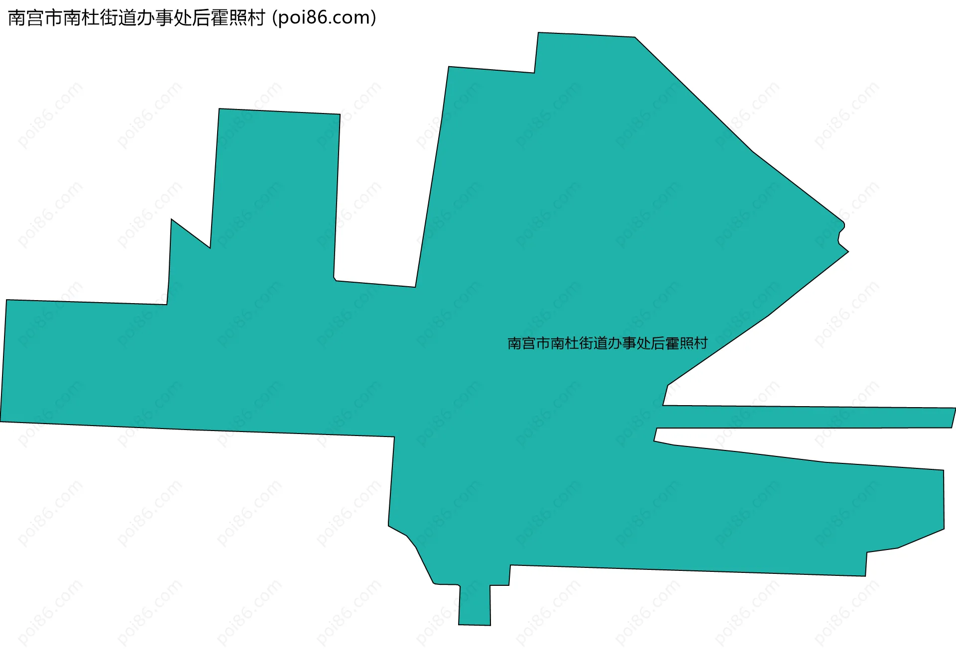 南宫市南杜街道办事处后霍照村边界地图