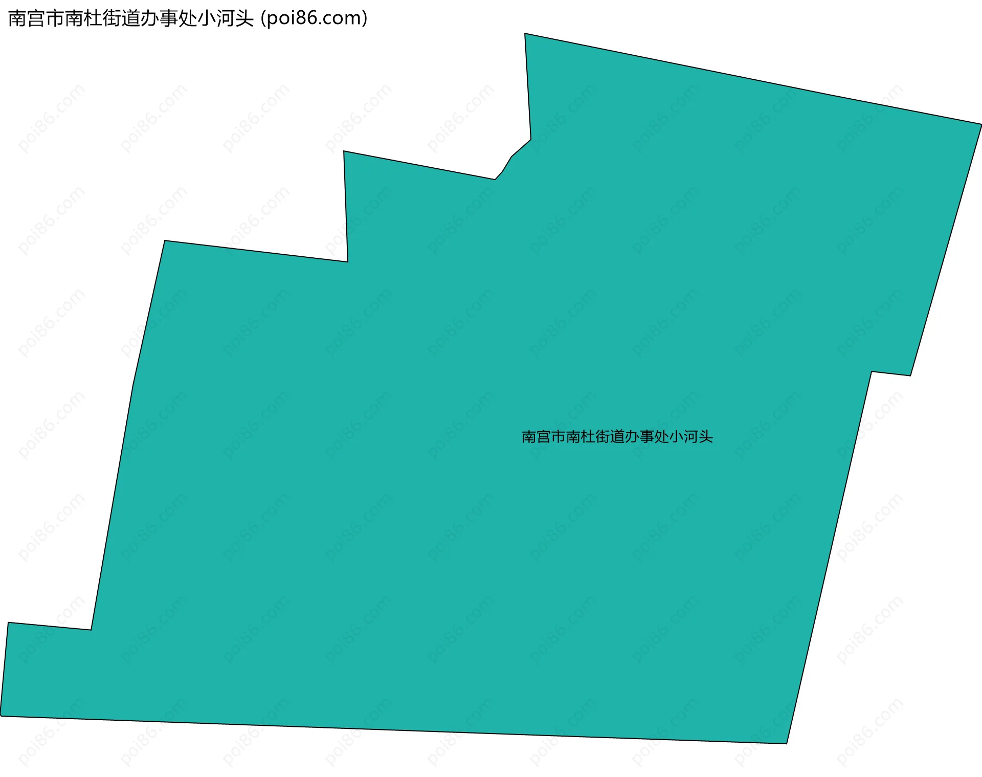 南宫市南杜街道办事处小河头边界地图