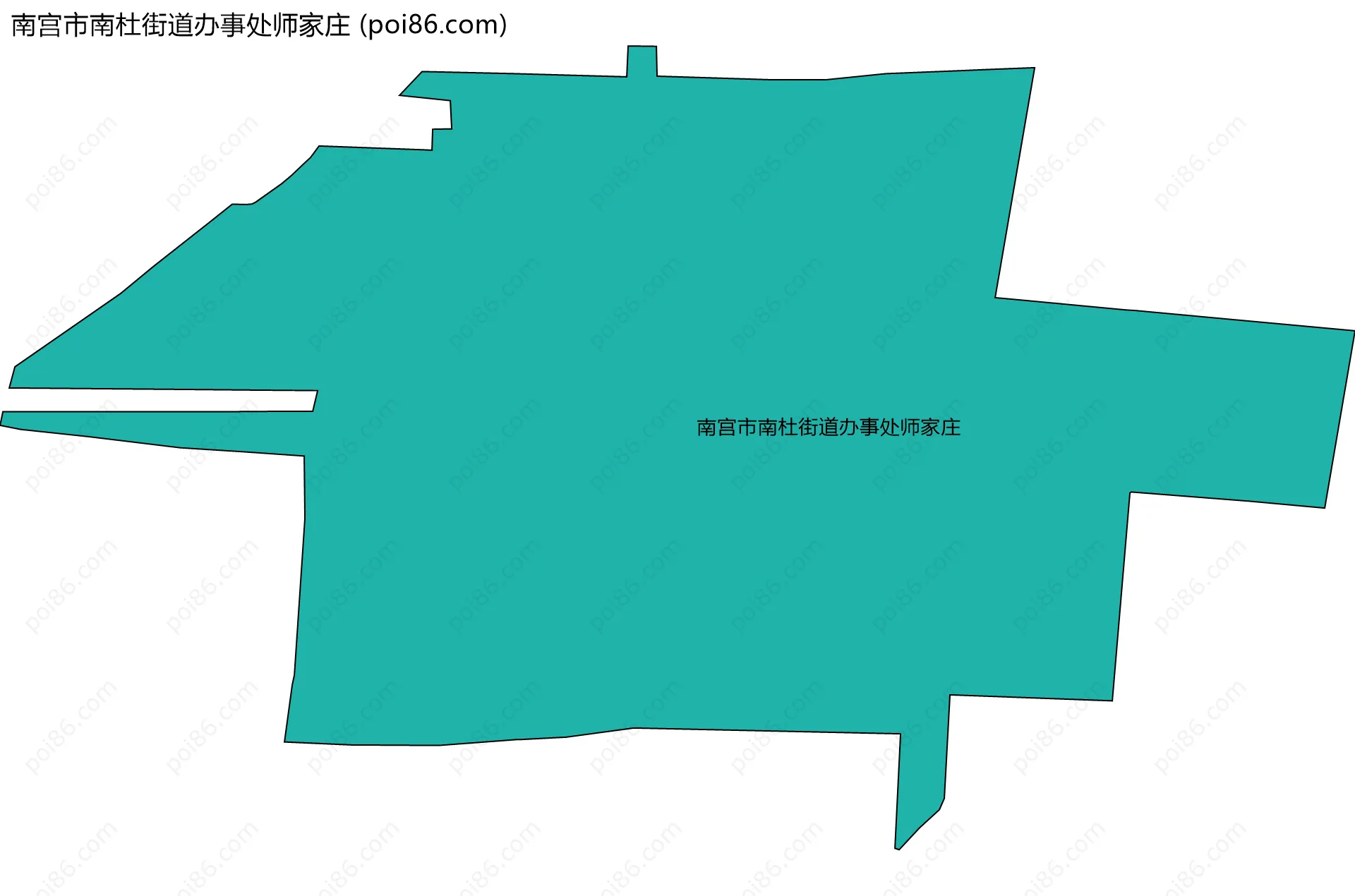 南宫市南杜街道办事处师家庄边界地图