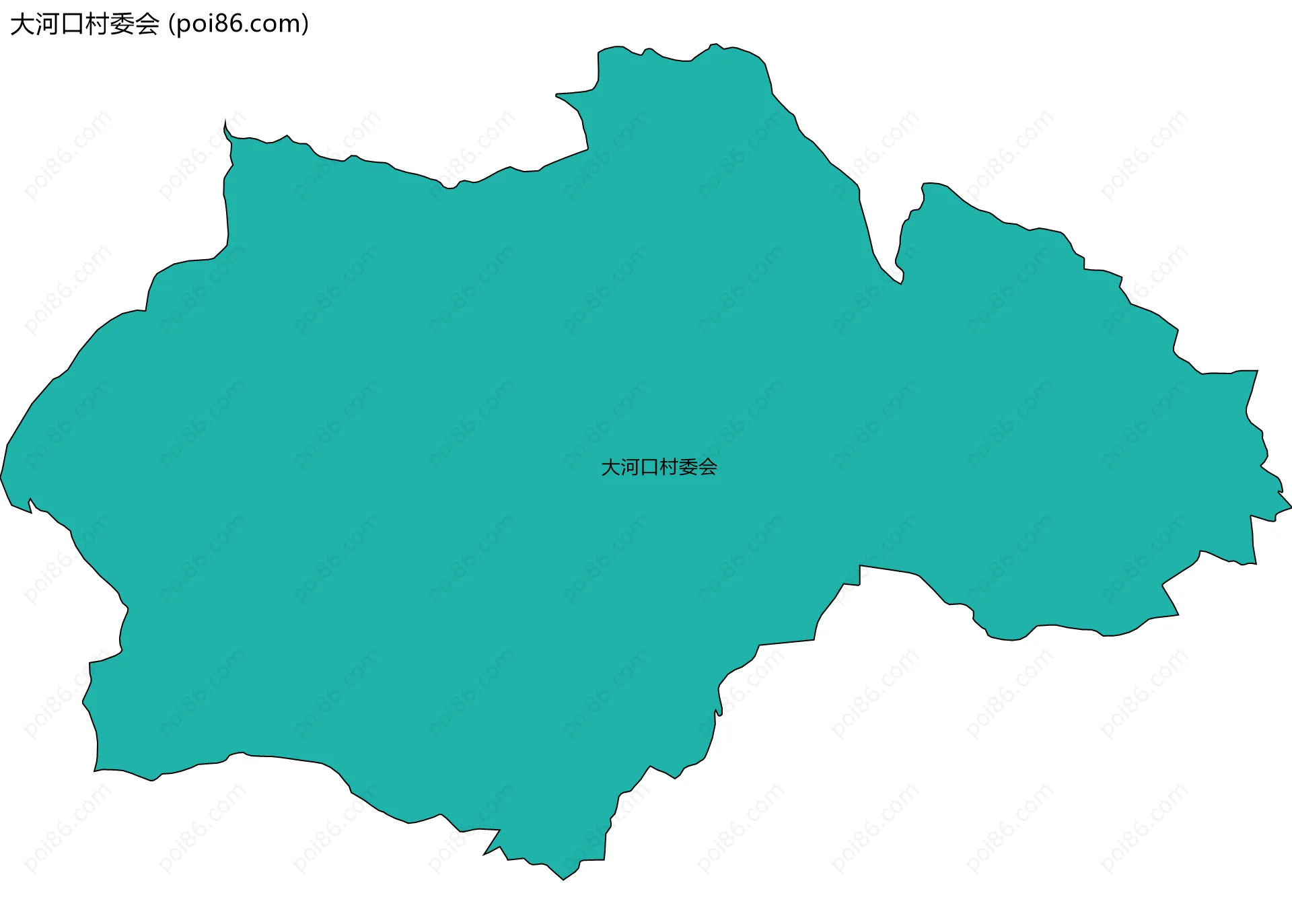大河口村委会边界地图