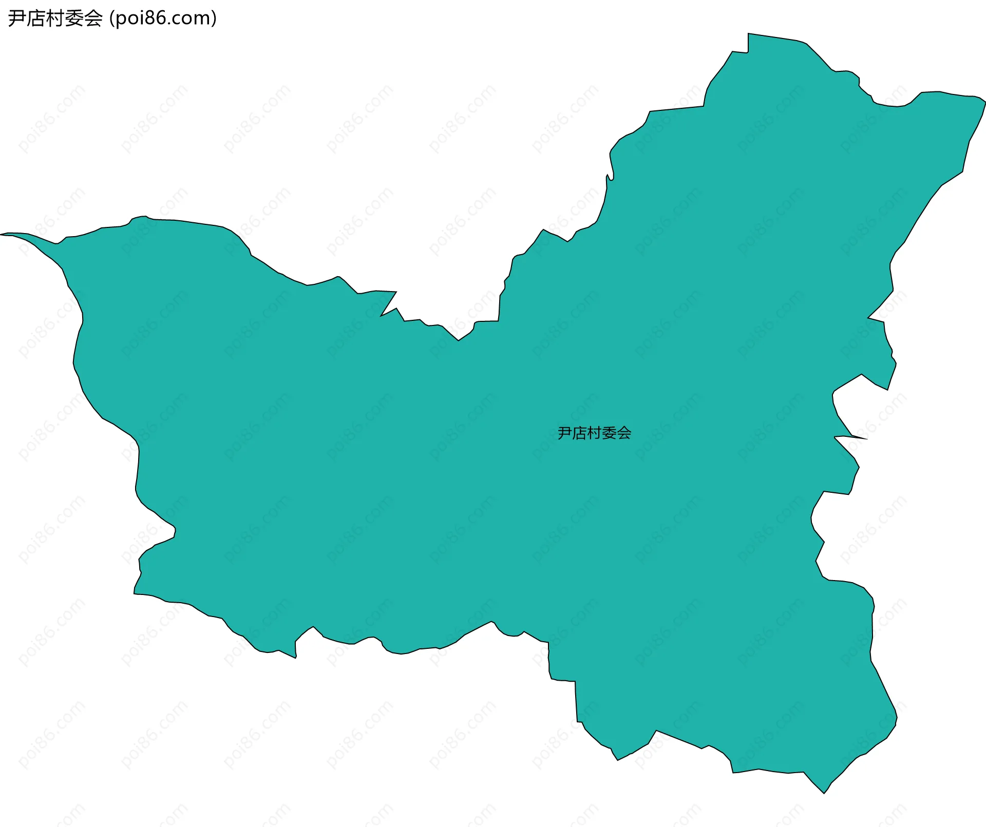 尹店村委会边界地图
