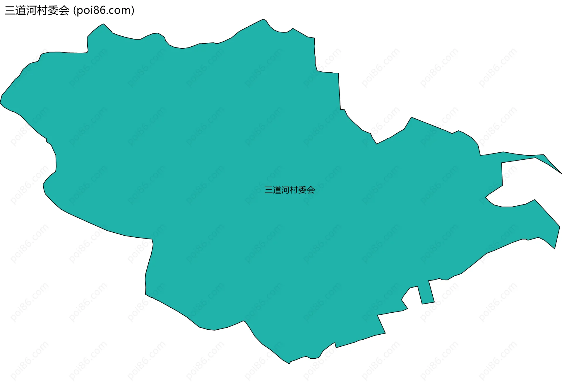 三道河村委会边界地图