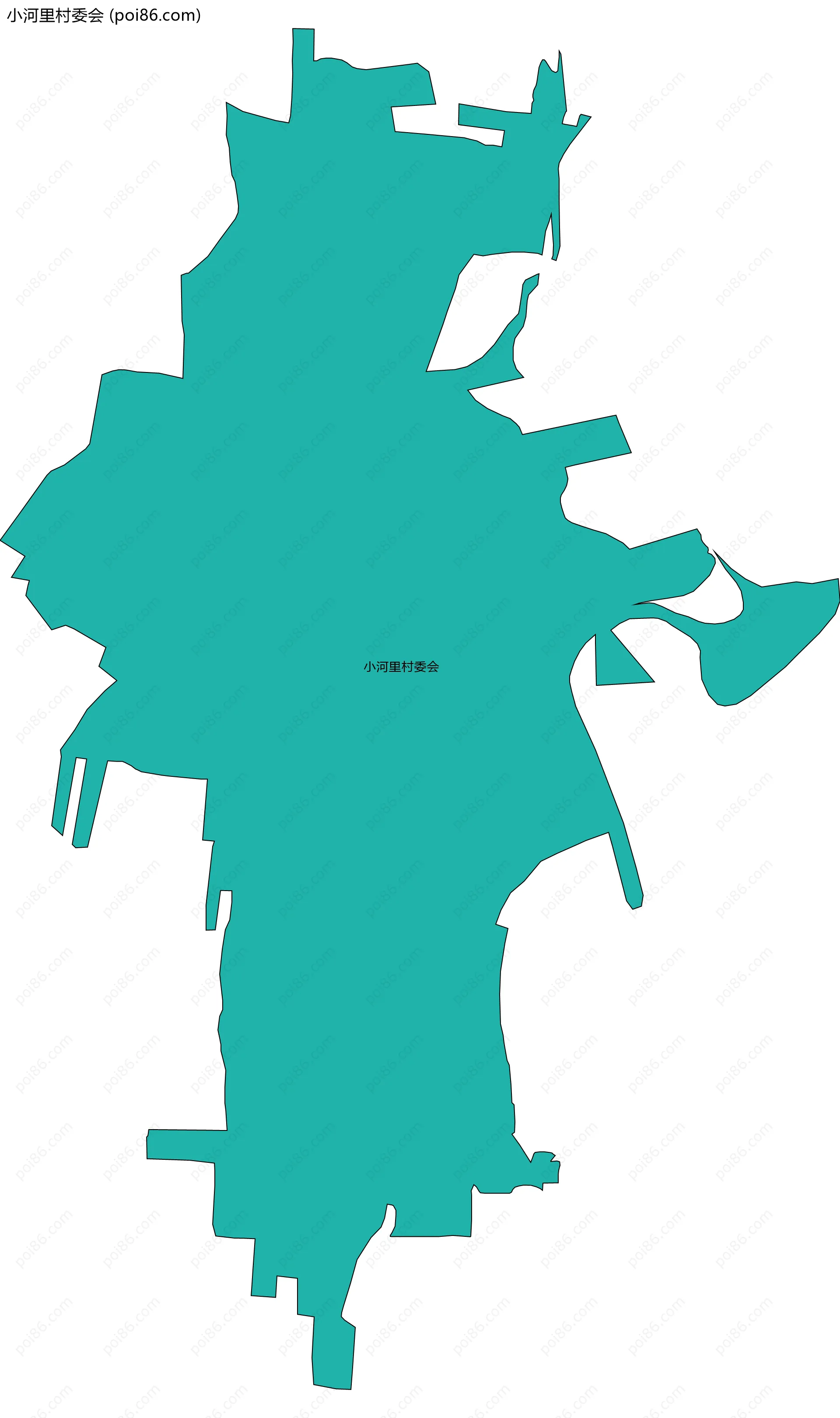 小河里村委会边界地图