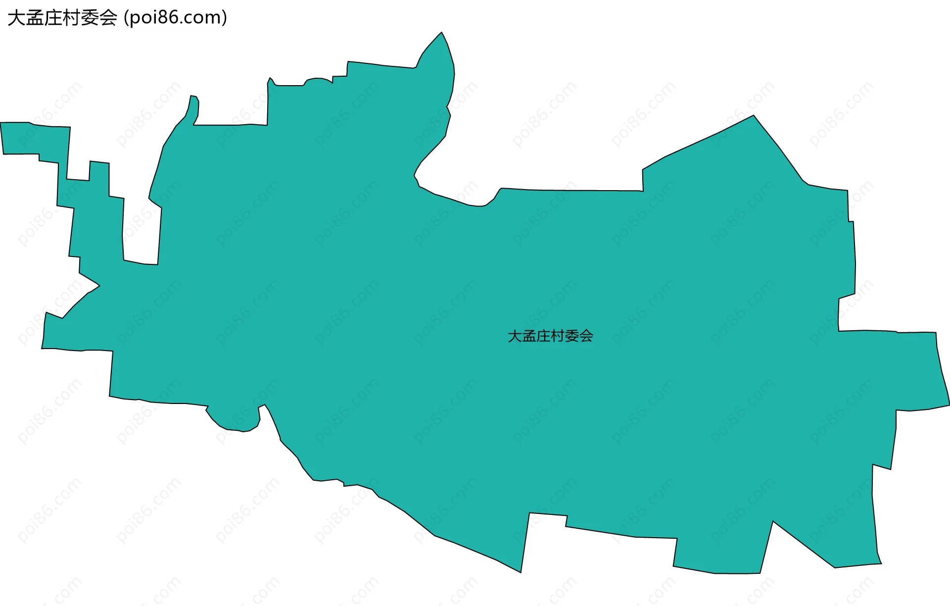 大孟庄村委会边界地图