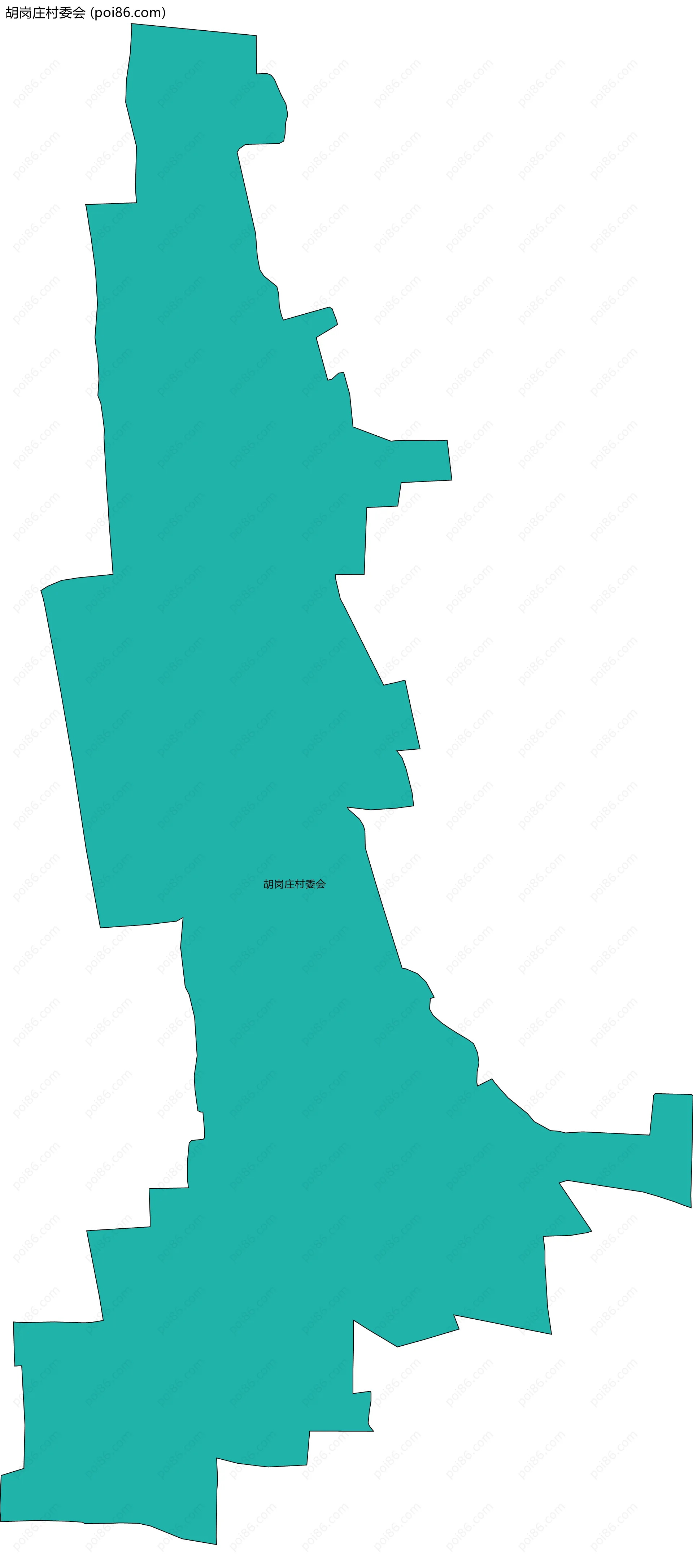 胡岗庄村委会边界地图