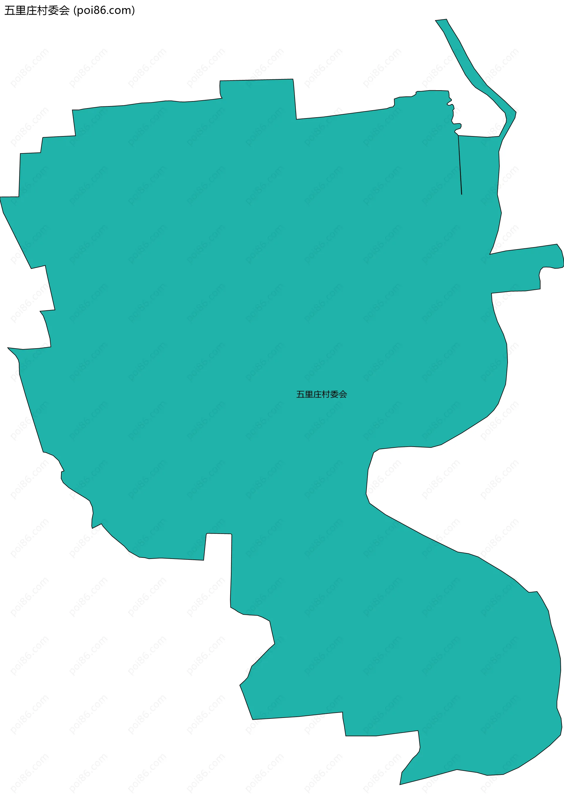 五里庄村委会边界地图