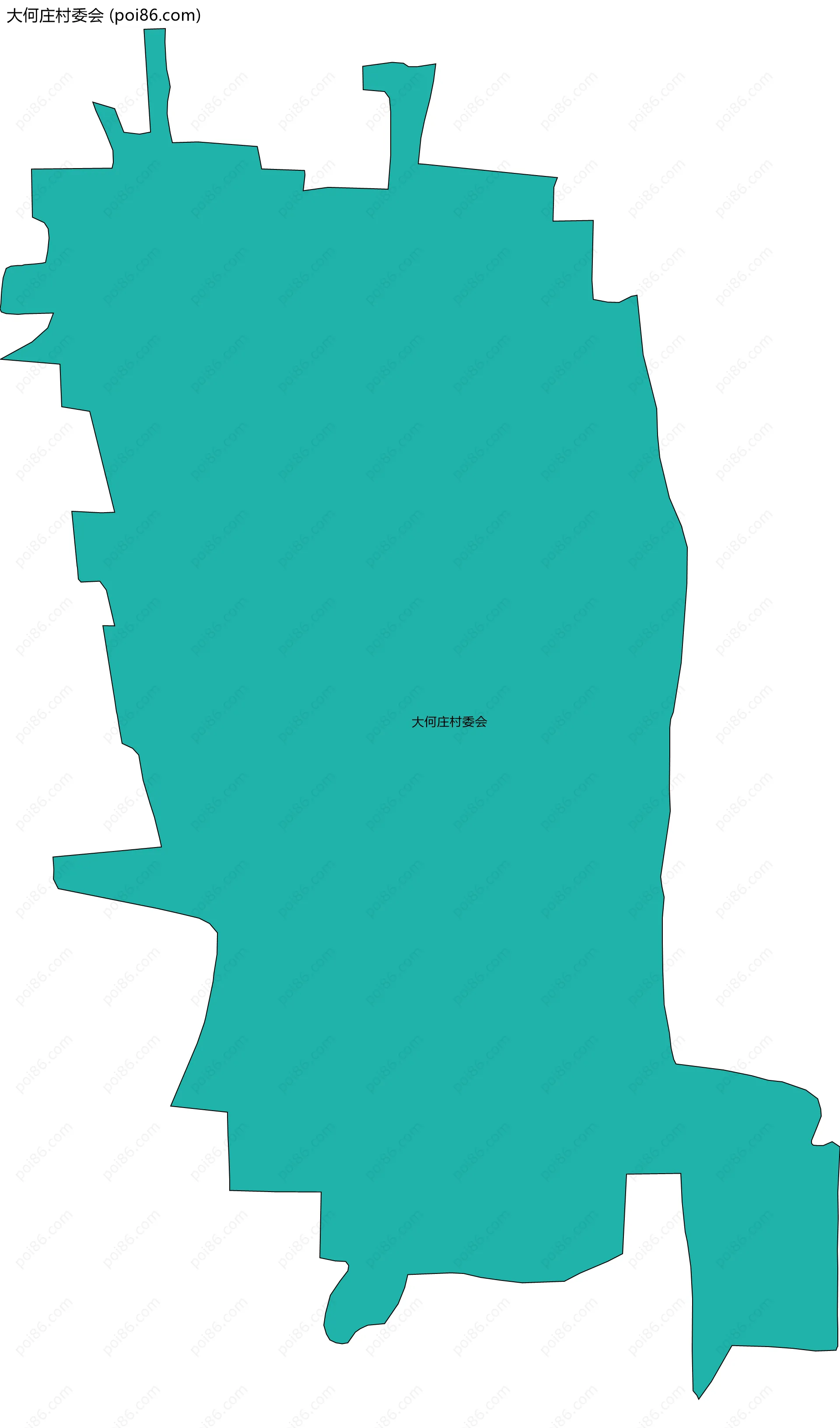 大何庄村委会边界地图