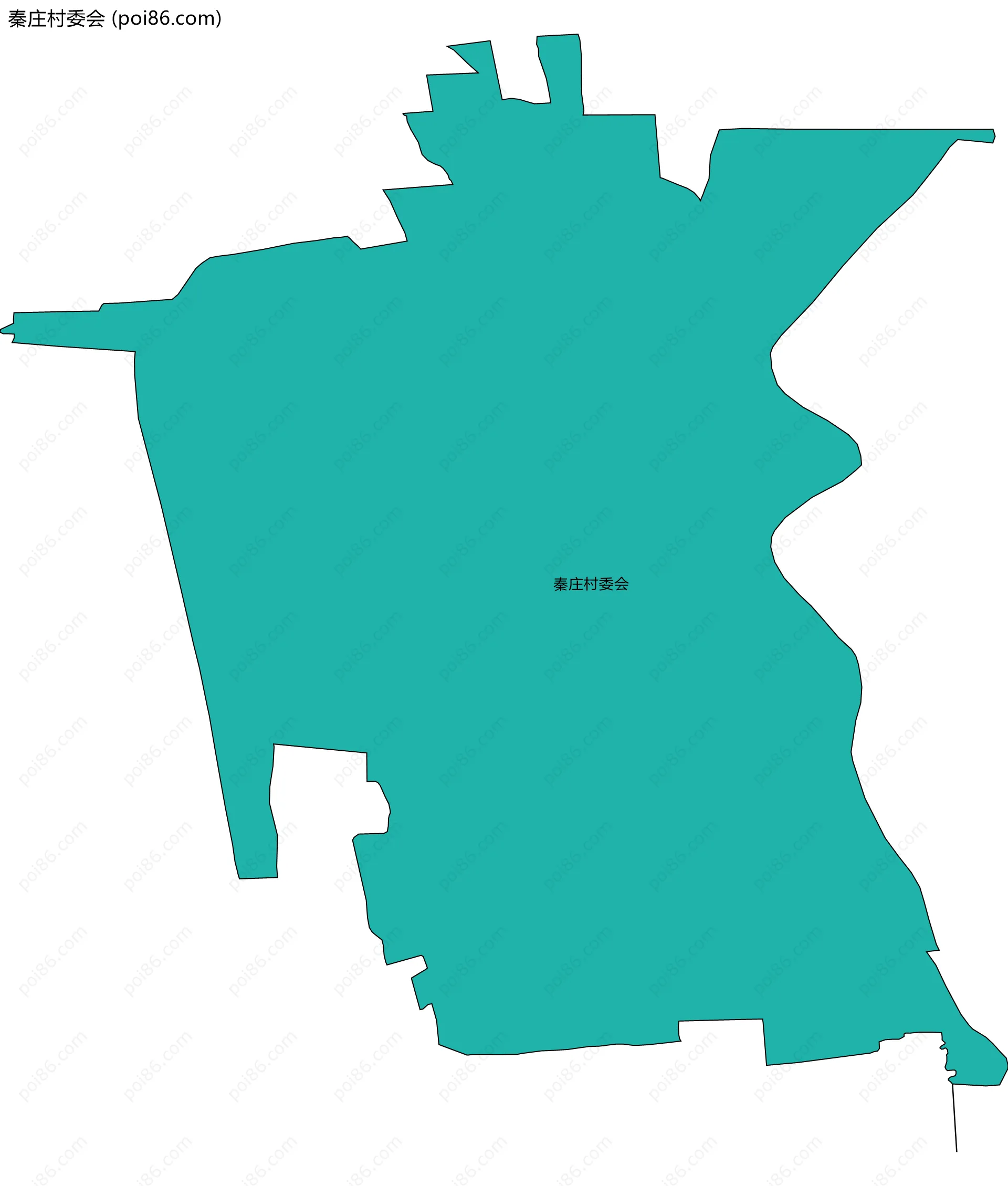 秦庄村委会边界地图
