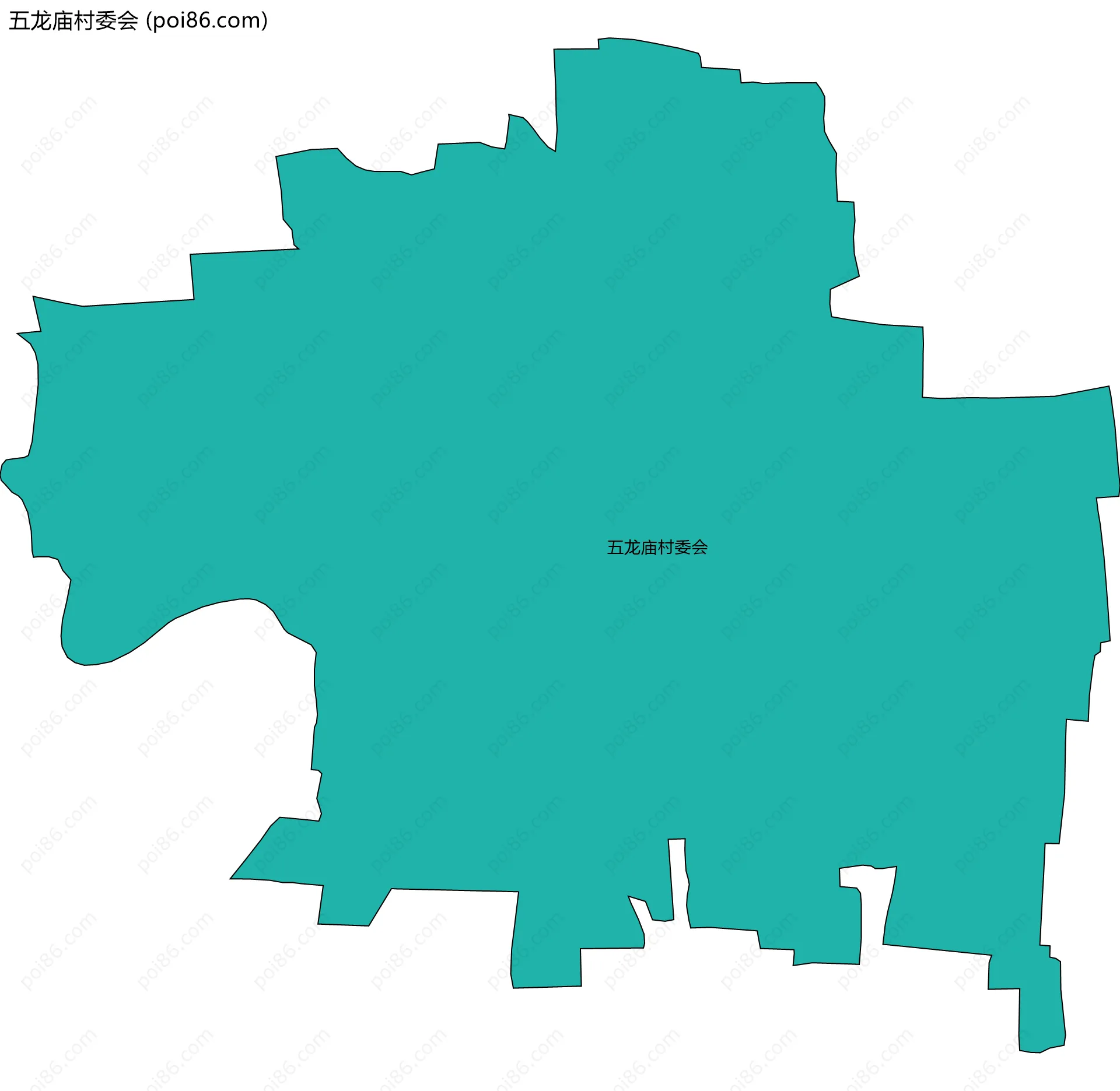 五龙庙村委会边界地图