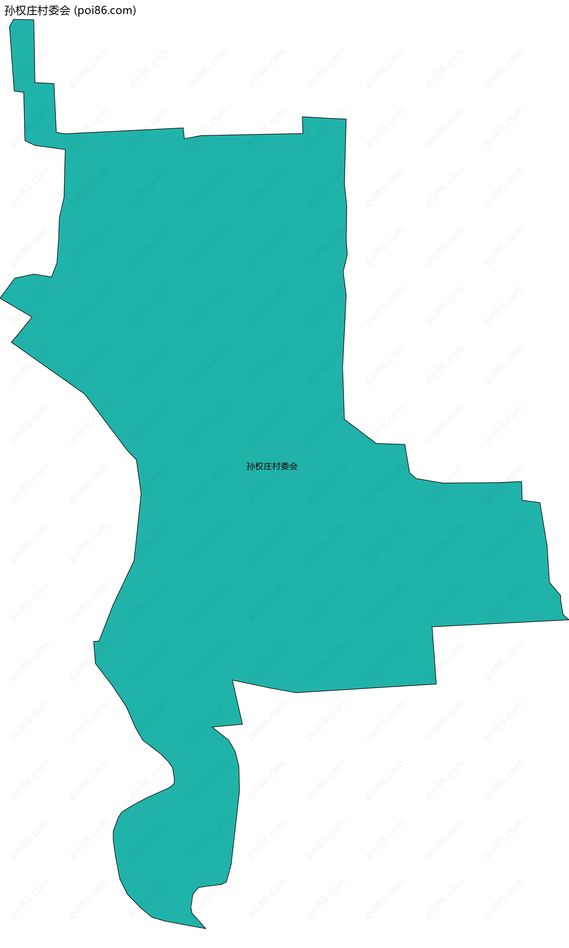孙权庄村委会边界地图