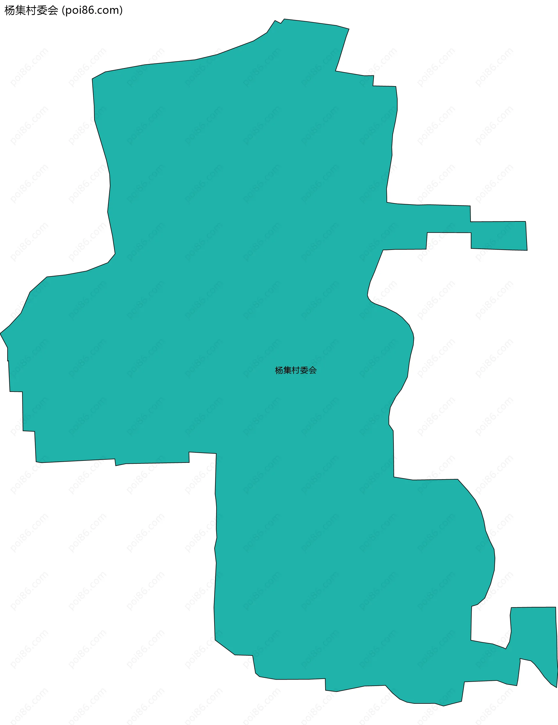 杨集村委会边界地图