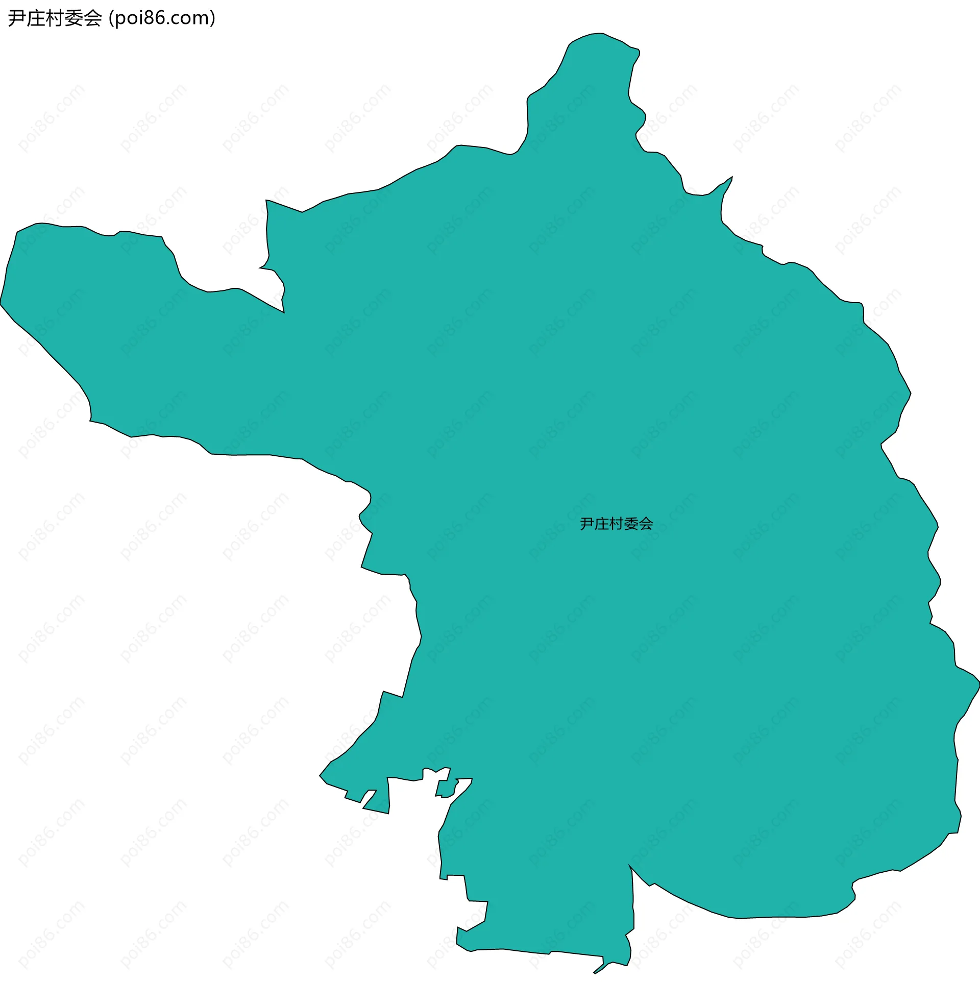 尹庄村委会边界地图