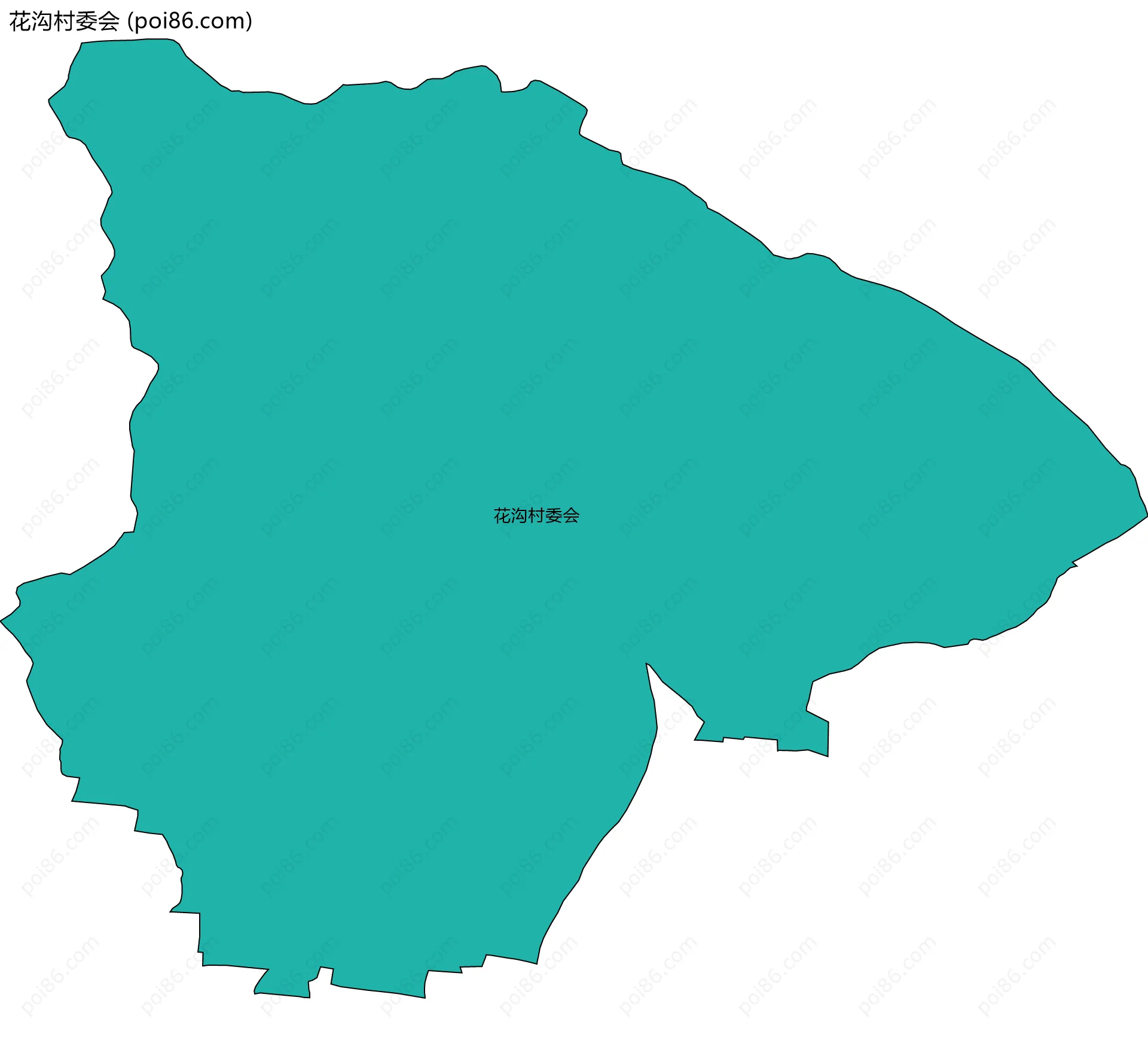 花沟村委会边界地图