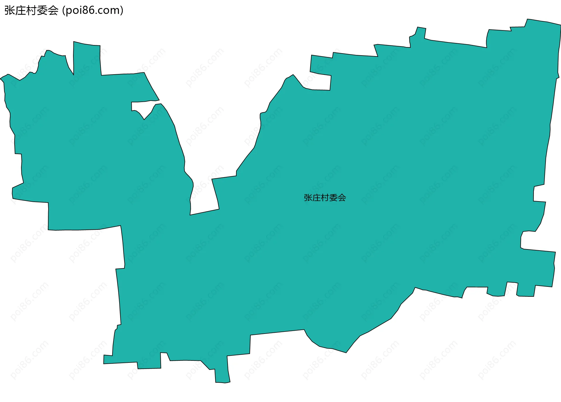 张庄村委会边界地图