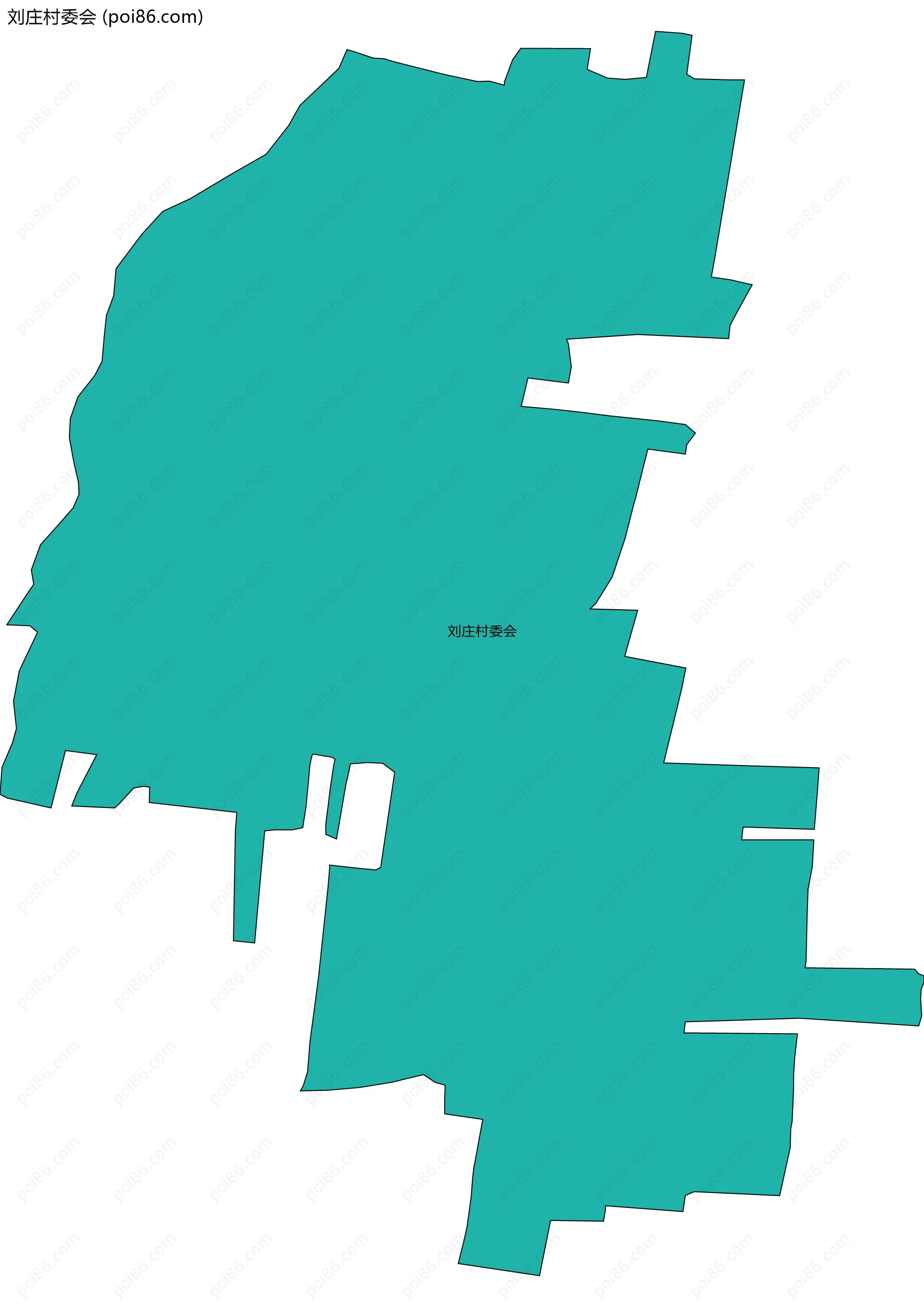 刘庄村委会边界地图