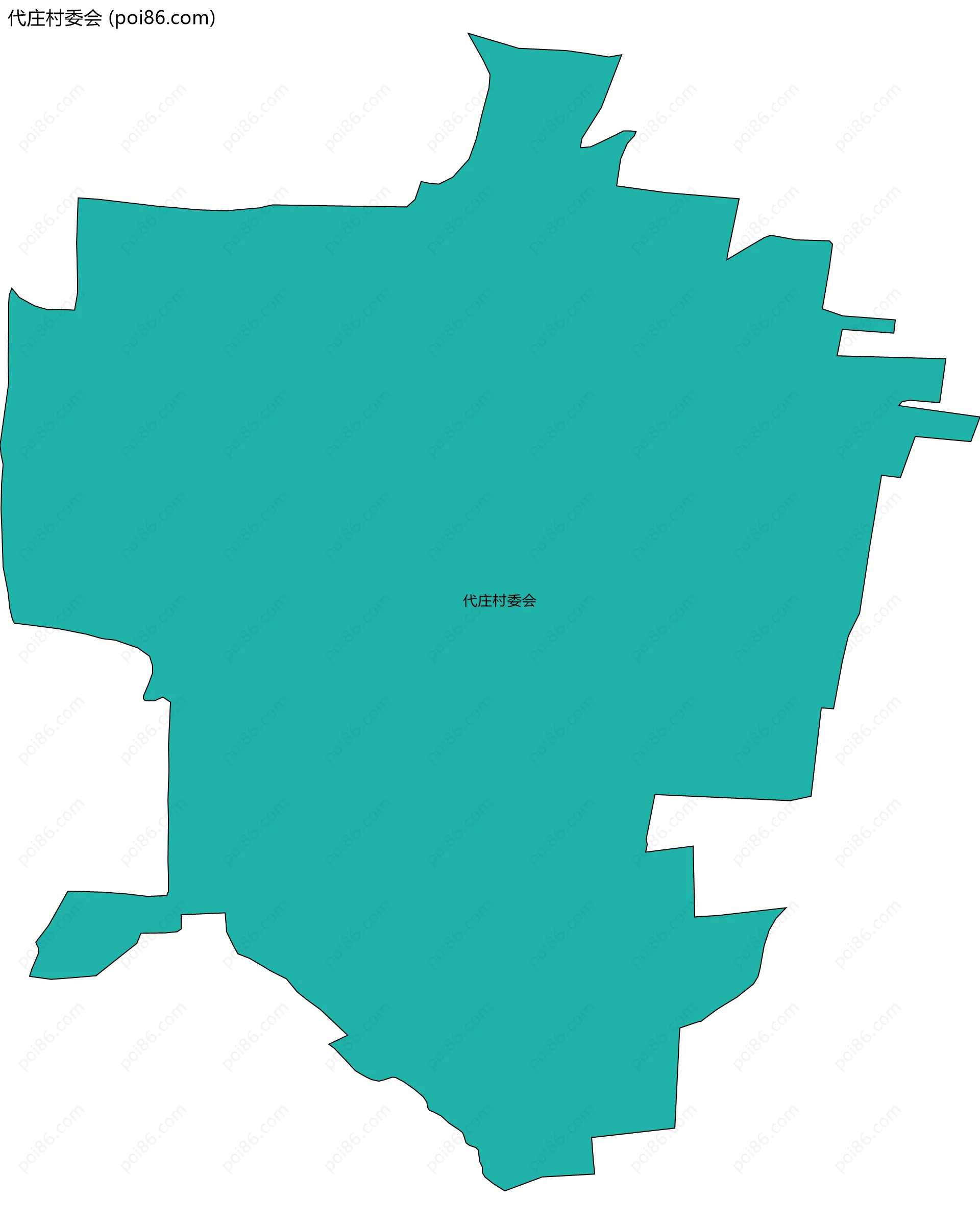 代庄村委会边界地图