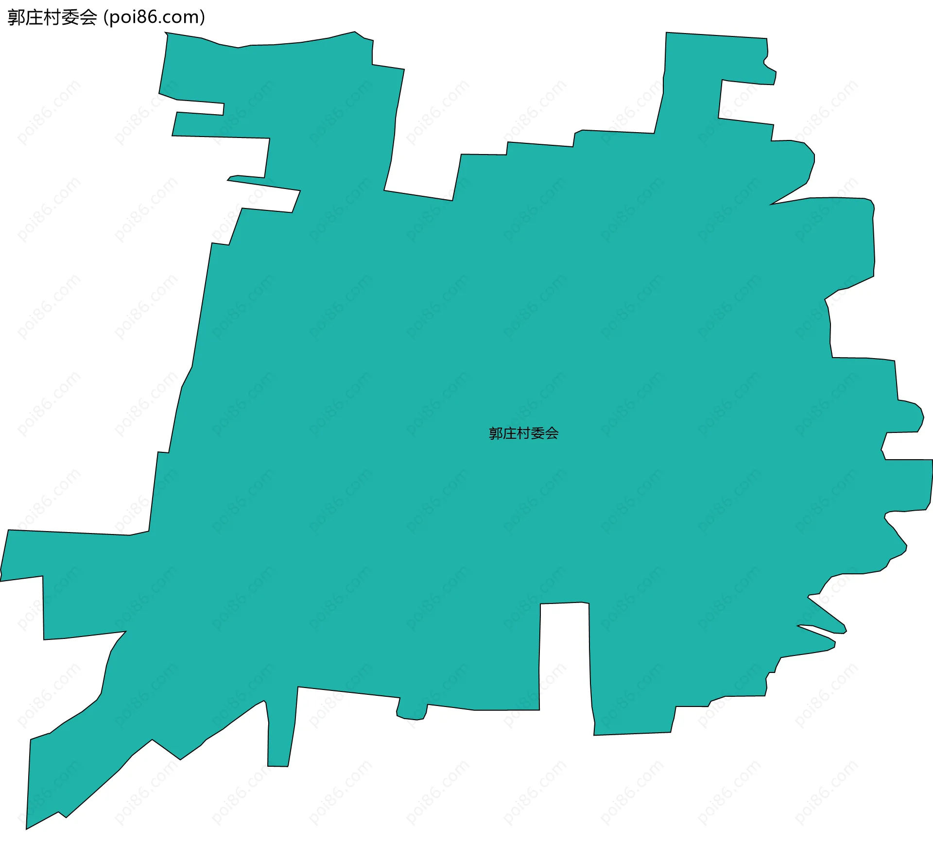 郭庄村委会边界地图