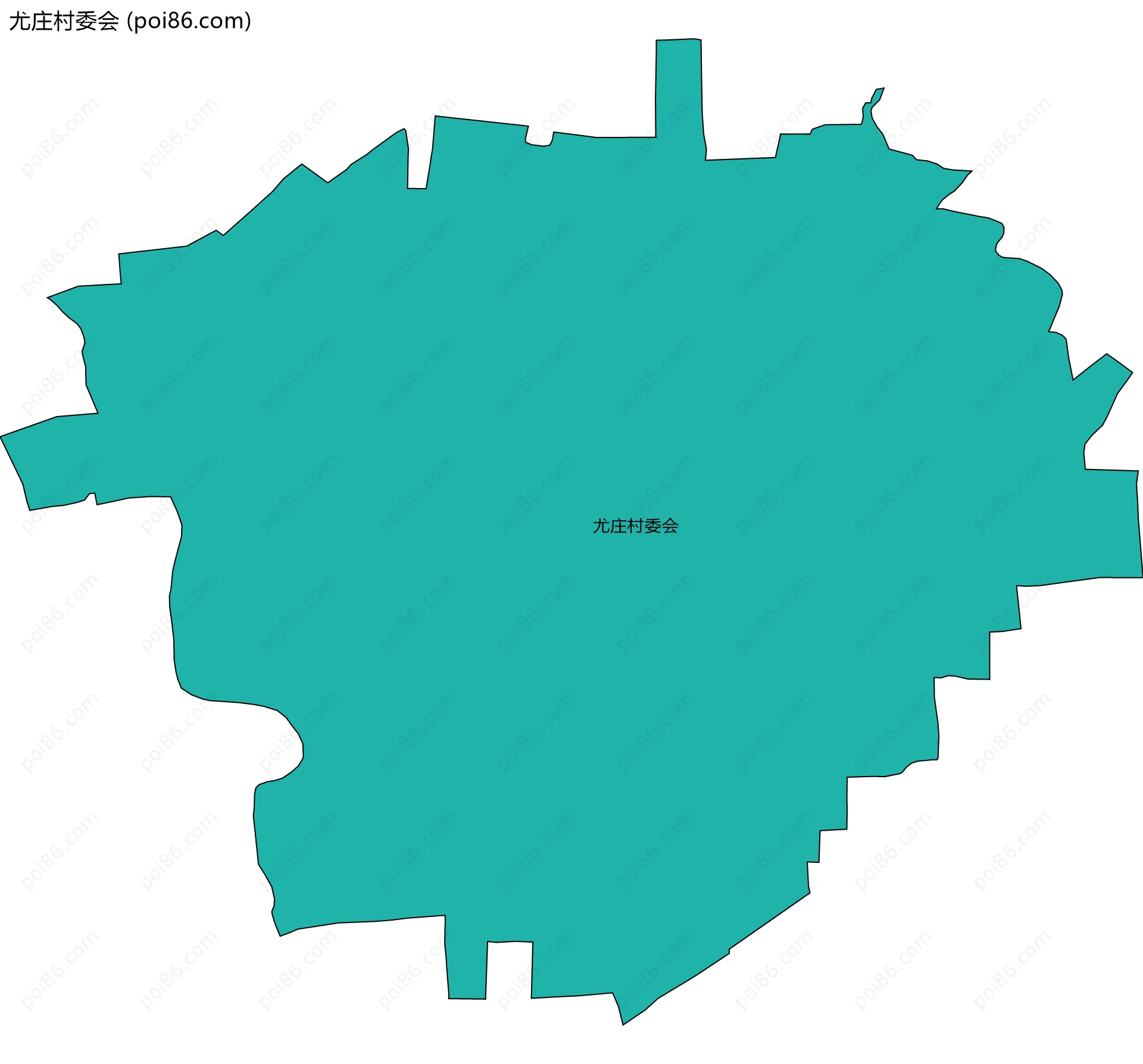 尤庄村委会边界地图