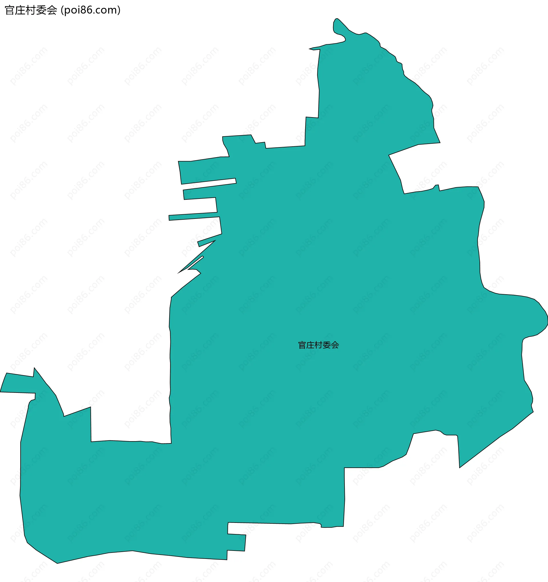 官庄村委会边界地图
