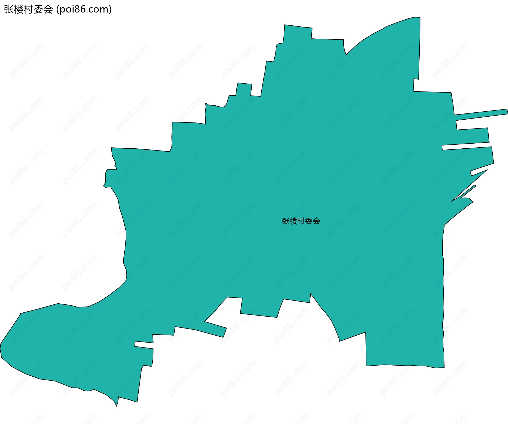 张楼村委会边界地图