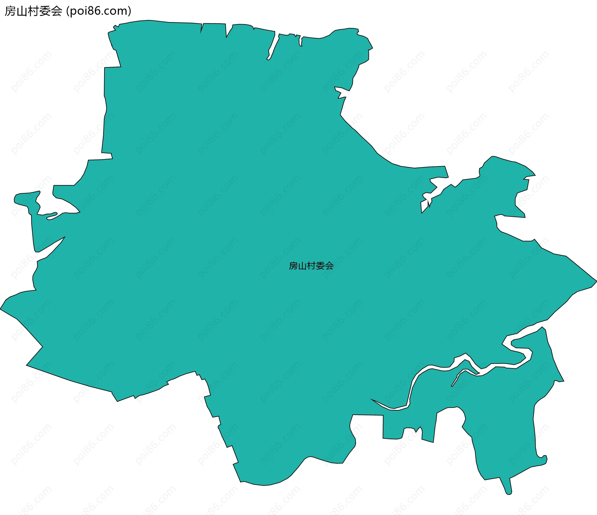 房山村委会边界地图