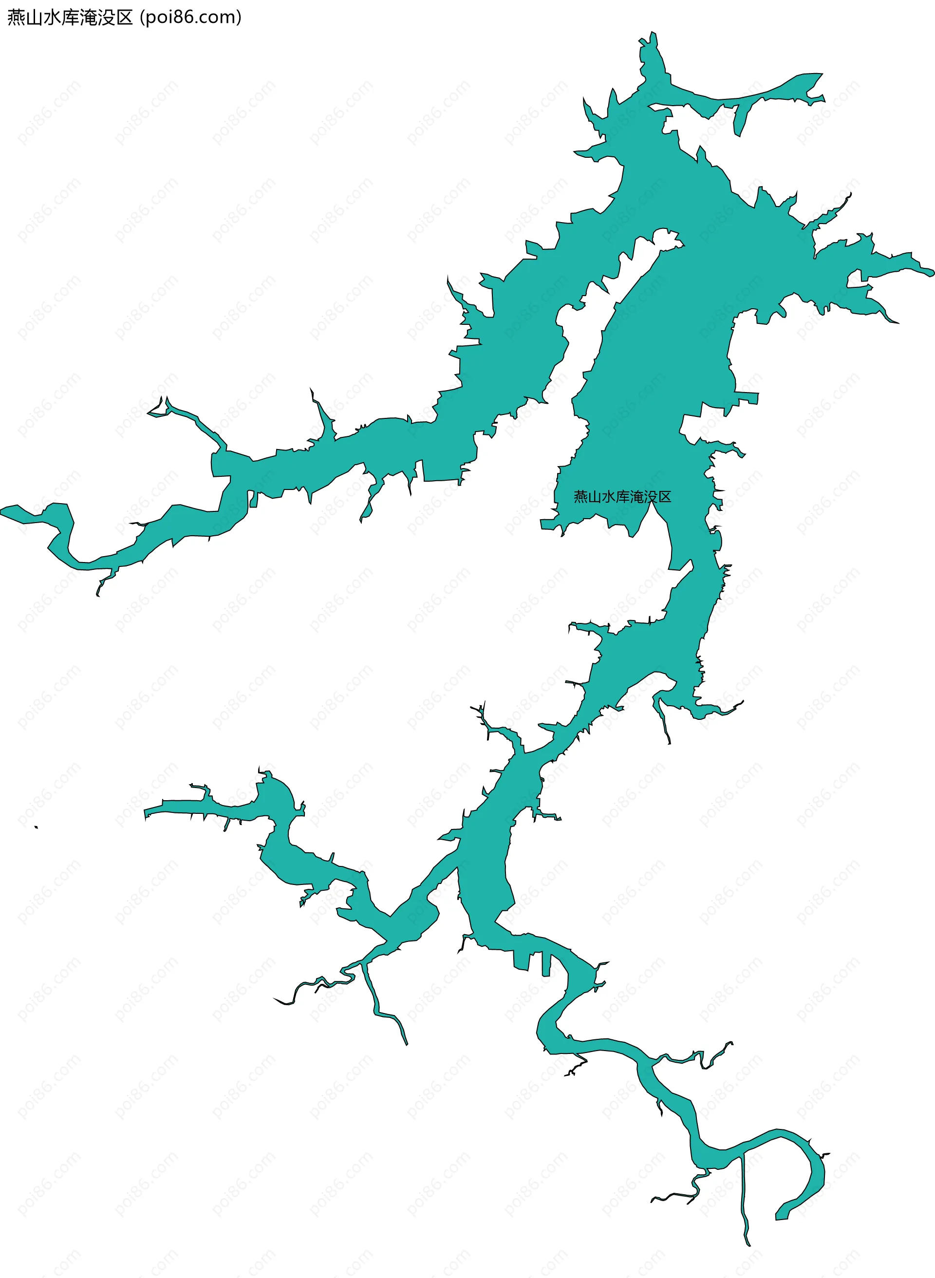 燕山水库淹没区边界地图