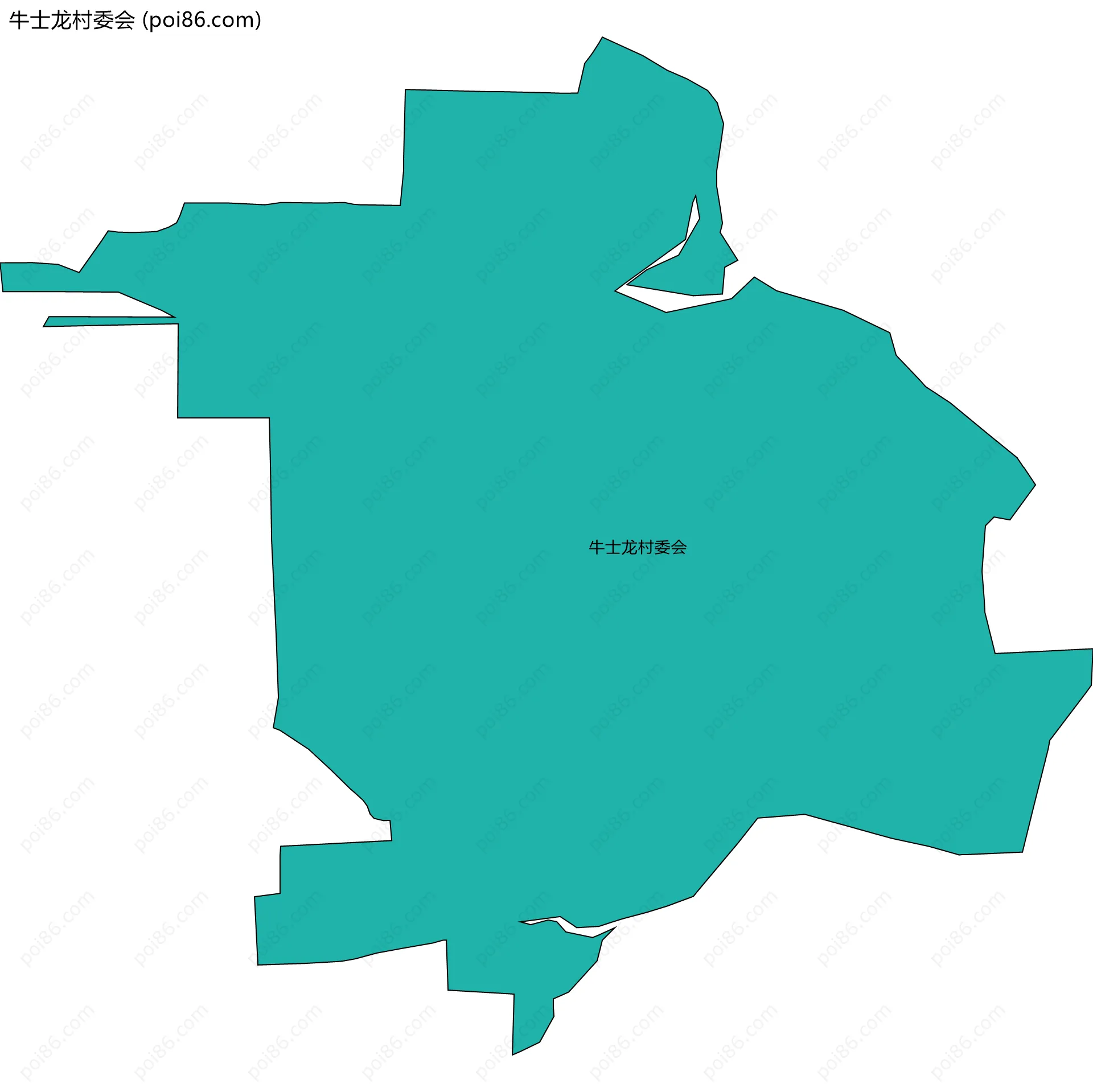 牛士龙村委会边界地图