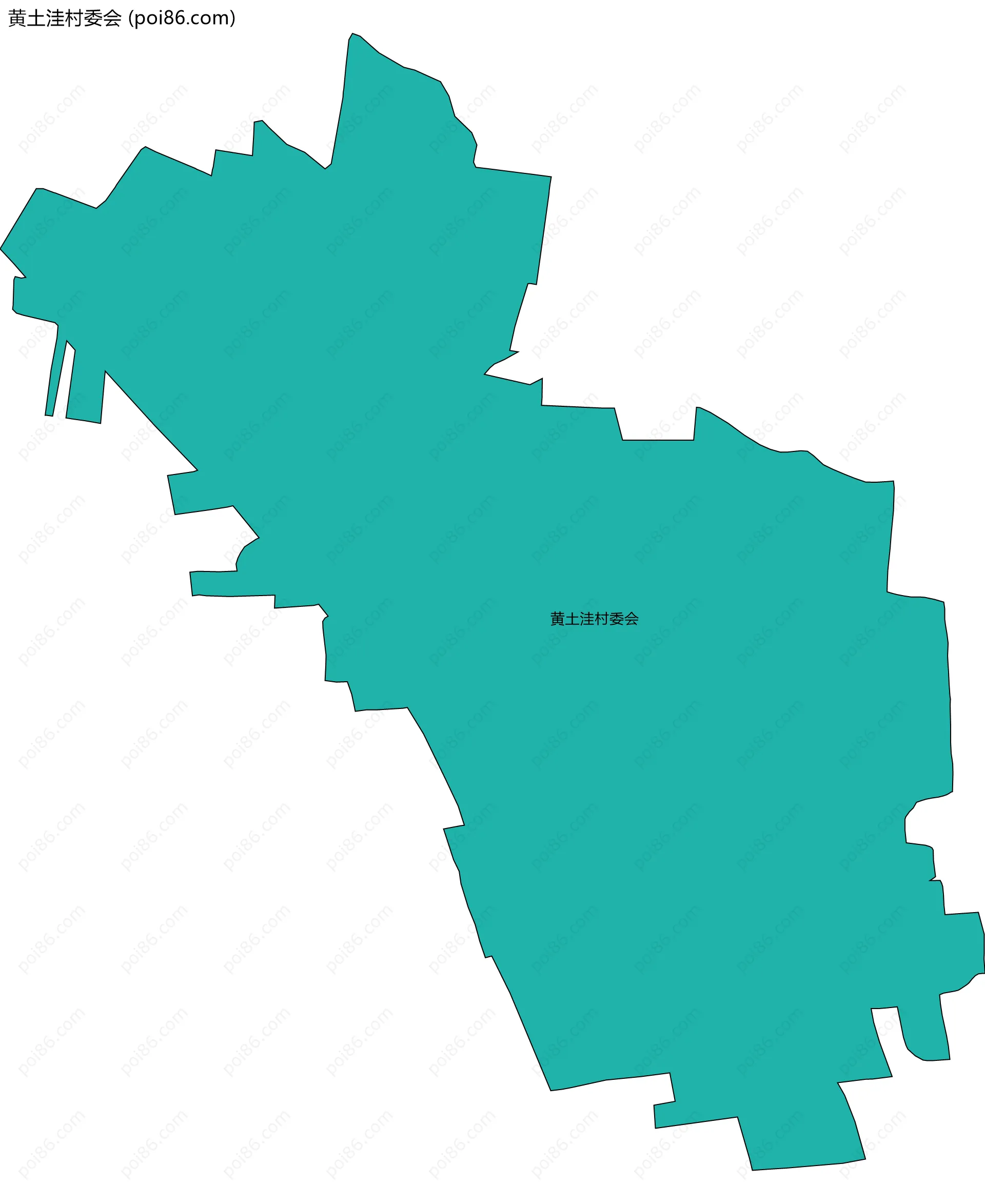 黄土洼村委会边界地图